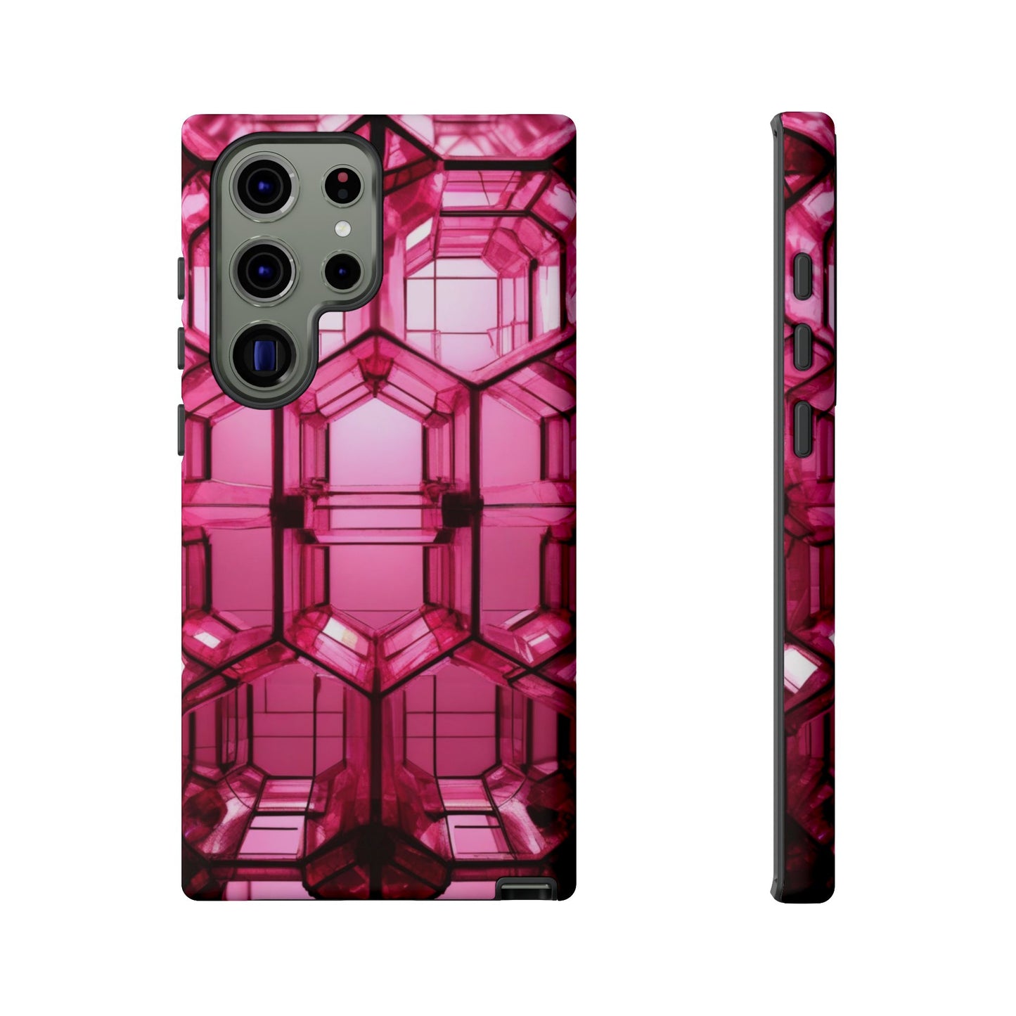 Stylish Tough Phone Case for Samsung Galaxy S25/S24/S23 - Pink, Gifts for Her, New Phone Case