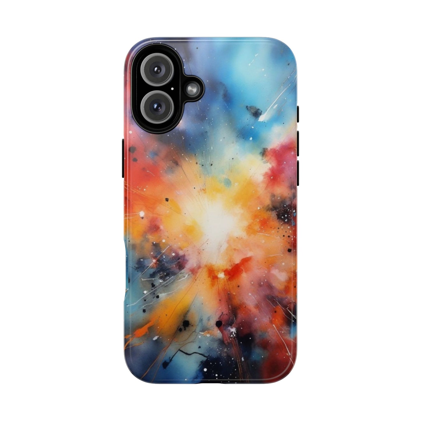 iPhone Tough Case Phone Case for iPhone 14\15\16 – Dual Layer, Matte/Glossy Finish, Wireless Charging Compatible, Galaxy Explosion Phone Case - Tough and Stylish Protection