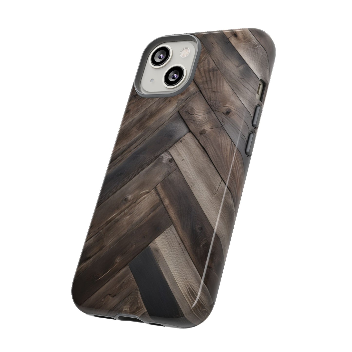Durable Phone Case with Modern Wood Design for iPhone 17/16/15/14