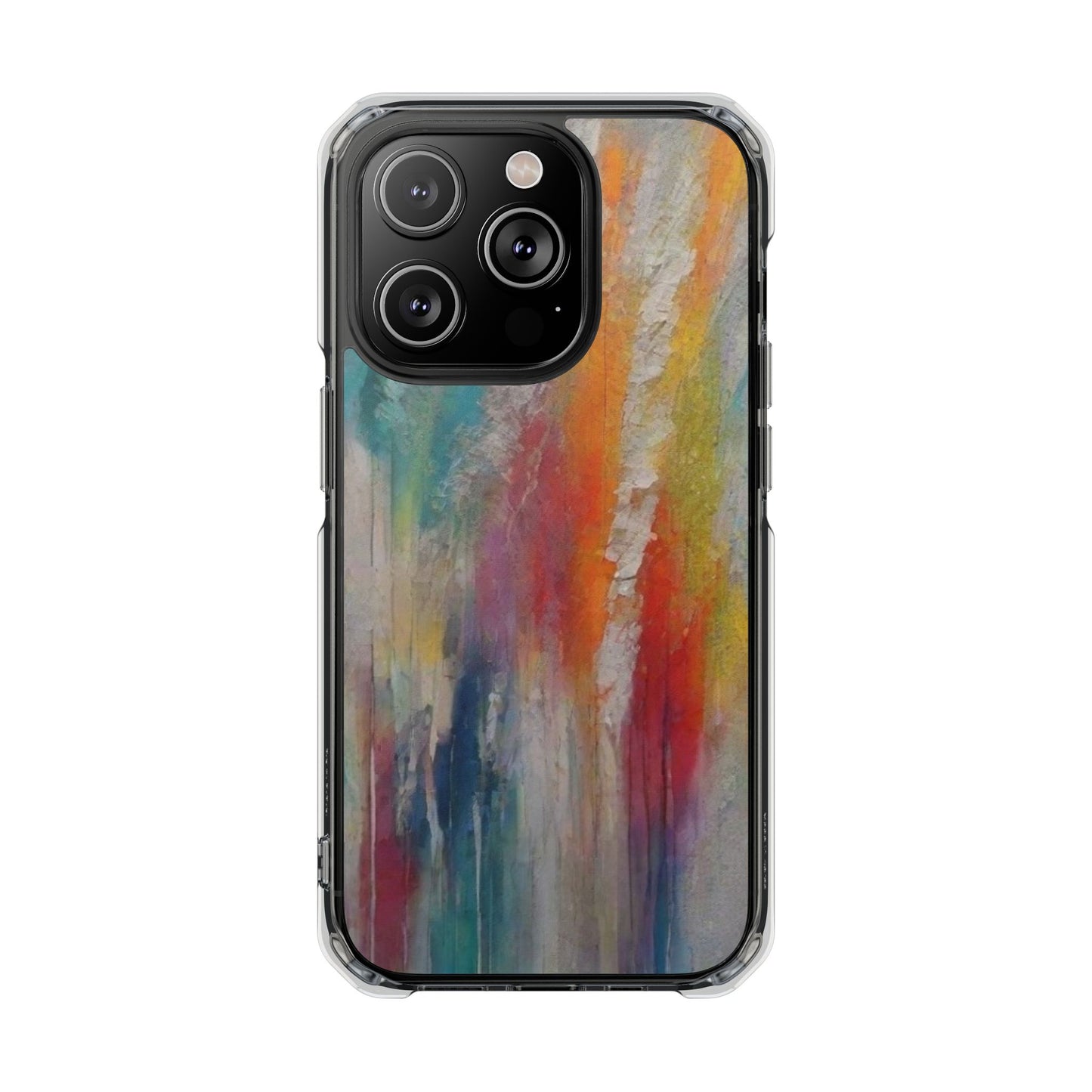 Magnetic Impact Phone Case for iPhone 16/15/14. Vibrant Magnetic Clear Phone Case, Artistic Design, Custom Phone Cover, Gift for Her, Colorful Aesthetic, Phone Accessories