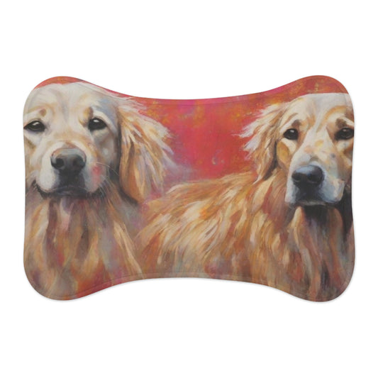 Designer Pet Feeding Mat – Non-Slip, Absorbent & Bone Shaped for Mess-Free Meals