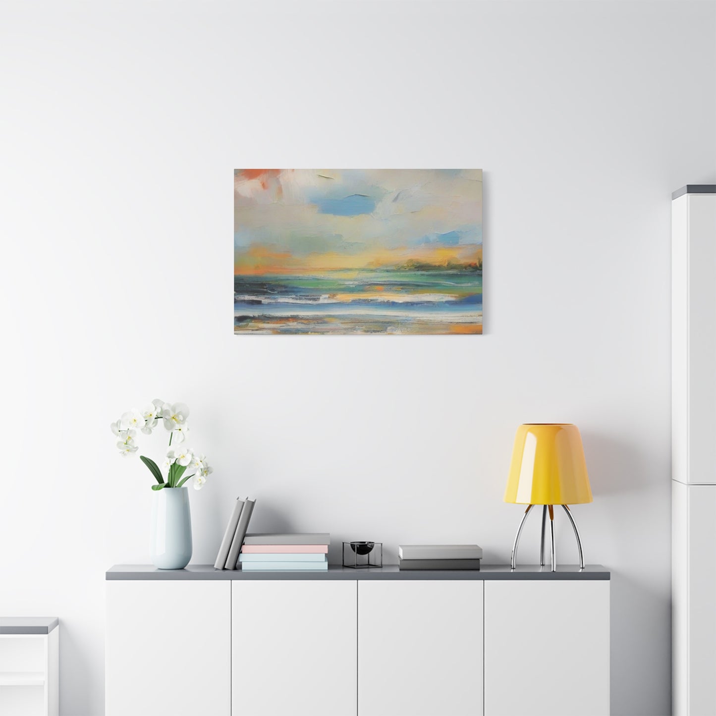 Abstract Art Canvas Print – Modern Wall Art, Matte Canvas, Ready to Hang, Home & Office Décor, Modern Wall Décor, Serene Coastal Canvas Art