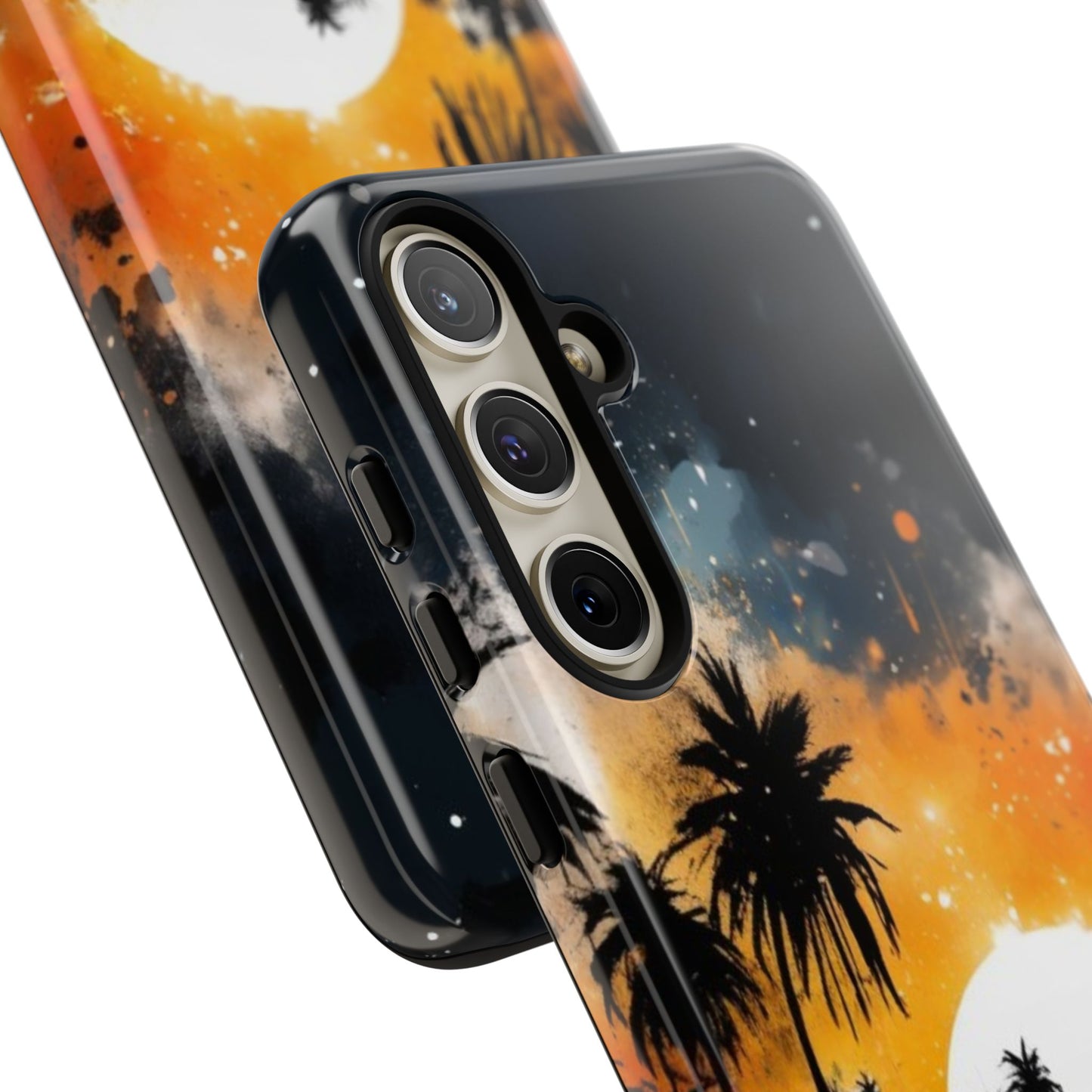 Tough Cases Phone Cases for Samsung Galaxy S25/S24/S23 – Dual Layer, Matte/Glossy Finish, Wireless Charging Compatible: Tropical Sunset Phone Case, Customizable iPhone Cover, Summer Vibes Accessory, Beach Lover Gift