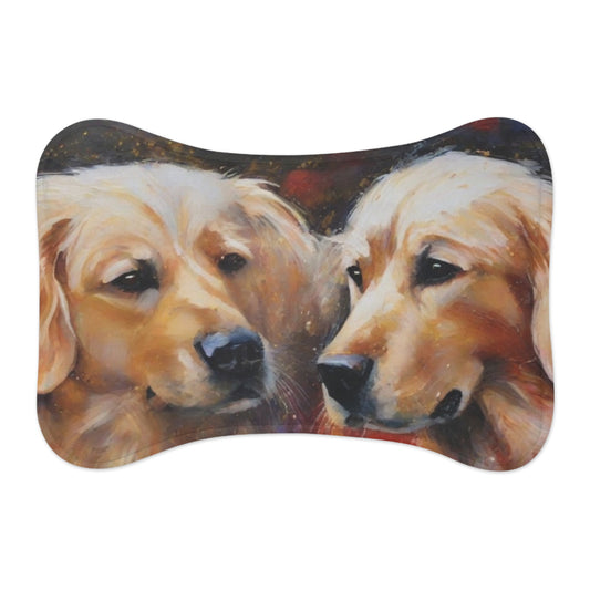 Designer Pet Feeding Mat – Non-Slip, Absorbent & Bone Shaped for Mess-Free Meals