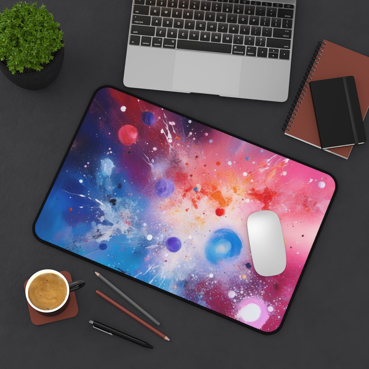 Large Gaming Mouse Pad – Premium Mouse Pad & Tech Accessory for Home & Office, Premium Desk Mat, Gaming Mouse Pad, Non-slip, Cosmic Galaxy Desk Mat - Vibrant Space Design for Home Office or Gaming