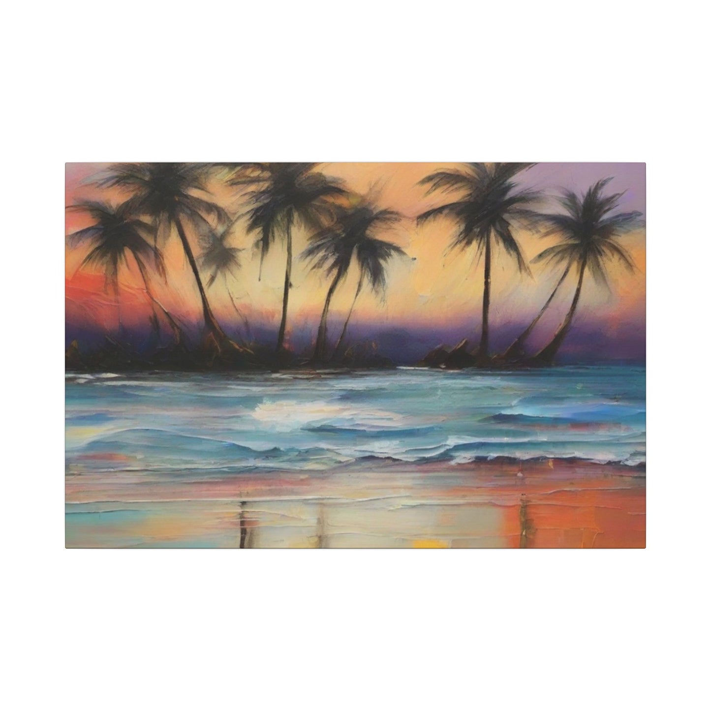 Abstract Art Canvas Print – Beach, Hawaii, Modern Wall Art, Digital Artwork, Matte Canvas, Ready to Hang, Home & Office Décor, Modern Wall Décor, Matte Canvas, Stretched, 0.75"