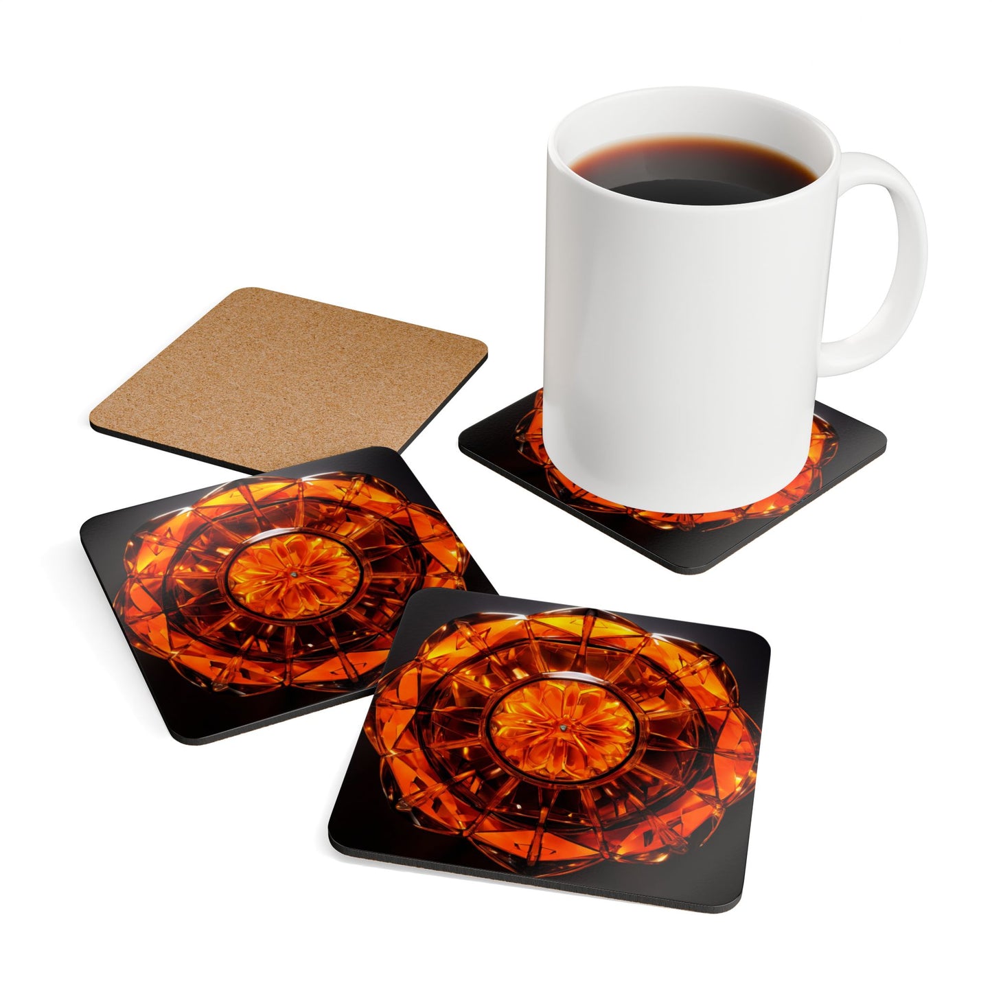 Elegant Corkwood Coaster Set - Perfect for Home Decor & Gifting