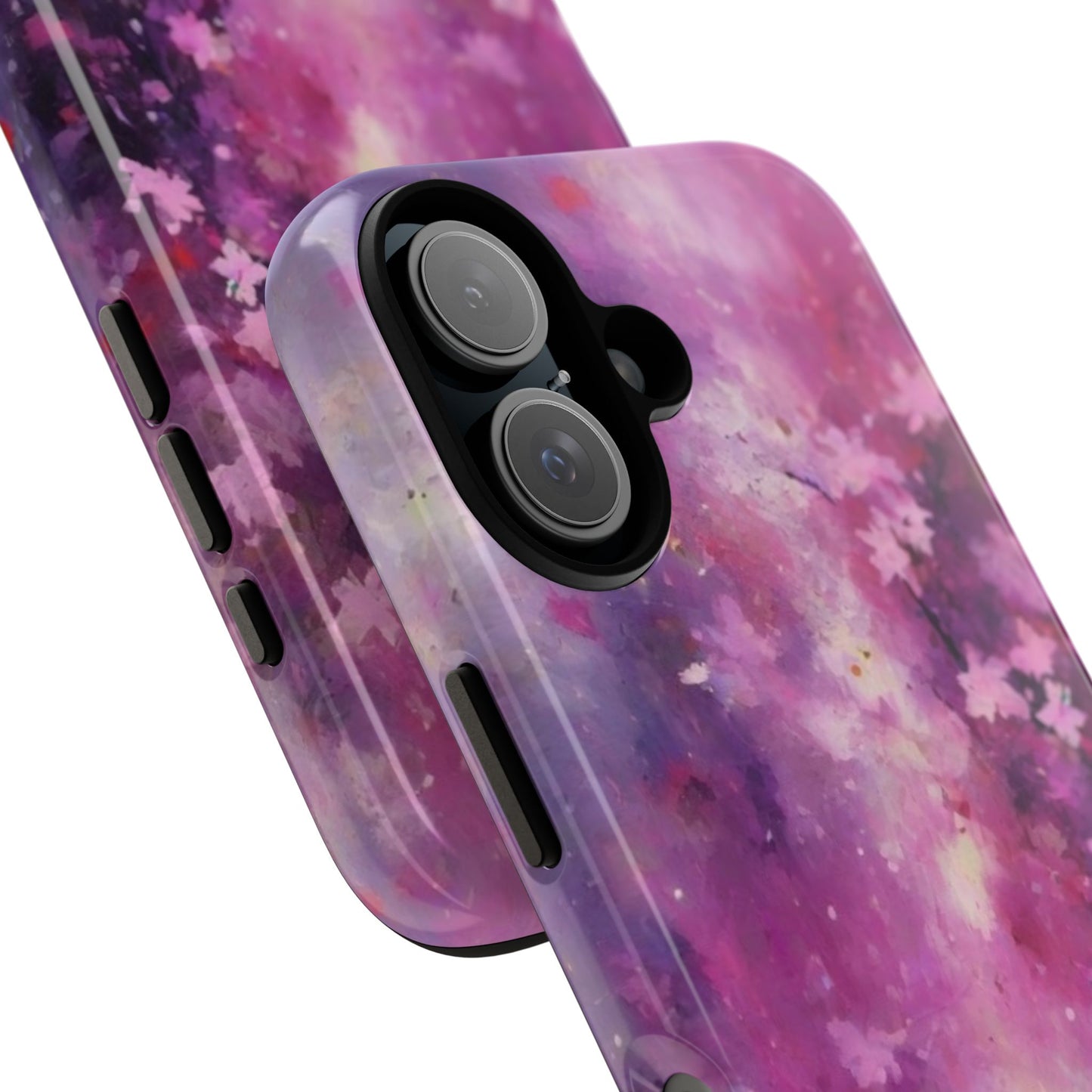 iPhone Tough Case Phone Case for iPhone 14\15\16 – Dual Layer, Matte/Glossy Finish, Wireless Charging Compatible, Cherry Blossom Phone Case