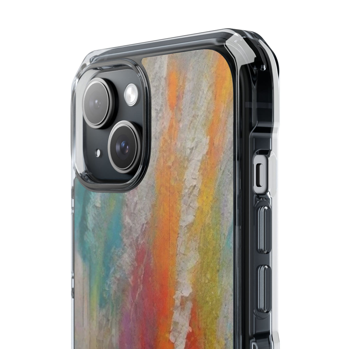 Magnetic Impact Phone Case for iPhone 16/15/14. Vibrant Magnetic Clear Phone Case, Artistic Design, Custom Phone Cover, Gift for Her, Colorful Aesthetic, Phone Accessories
