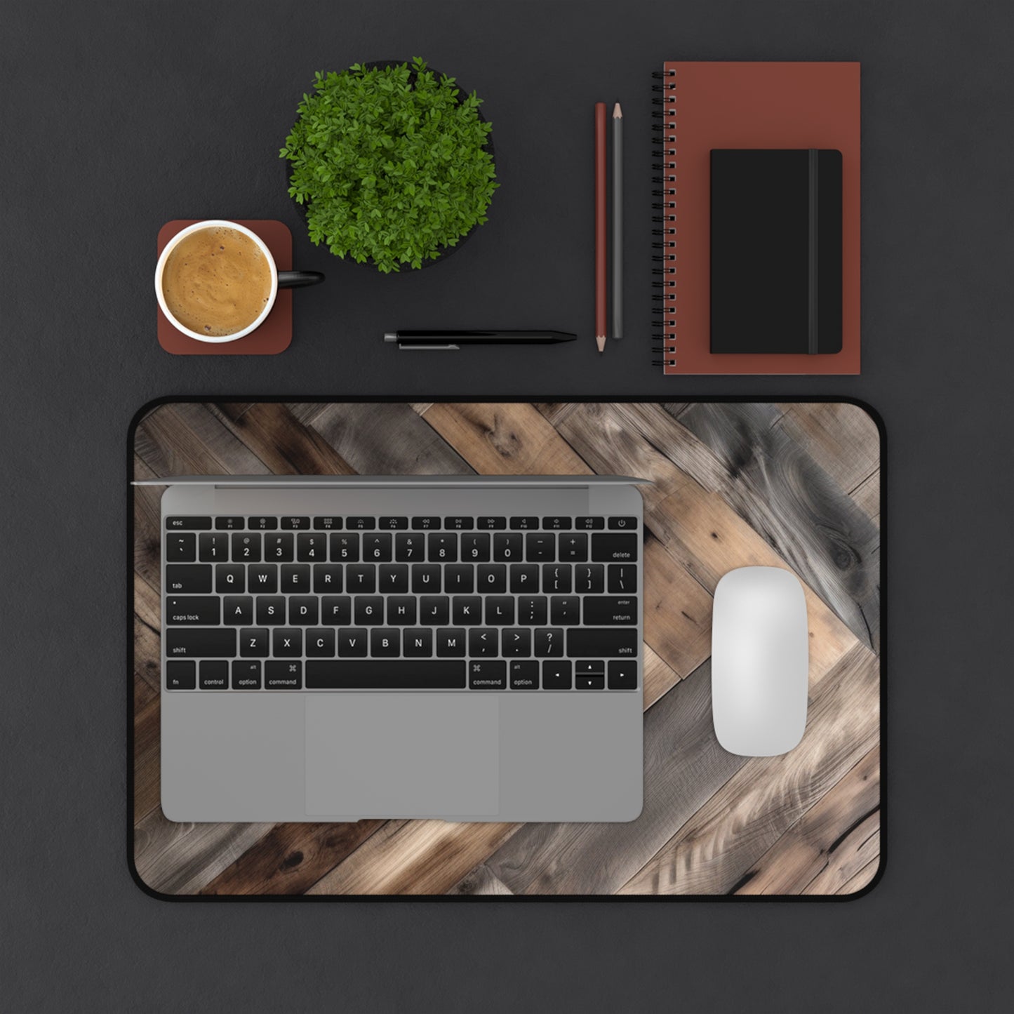 Large Gaming Mouse Pad – Premium Mouse Pad & Tech Accessory for Home & Office, Premium Desk Mat, Gaming Mouse Pad, Non-slip, Rustic Herringbone Wood Pattern Desk Mat — Vintage Office Mouse Pad, XL...