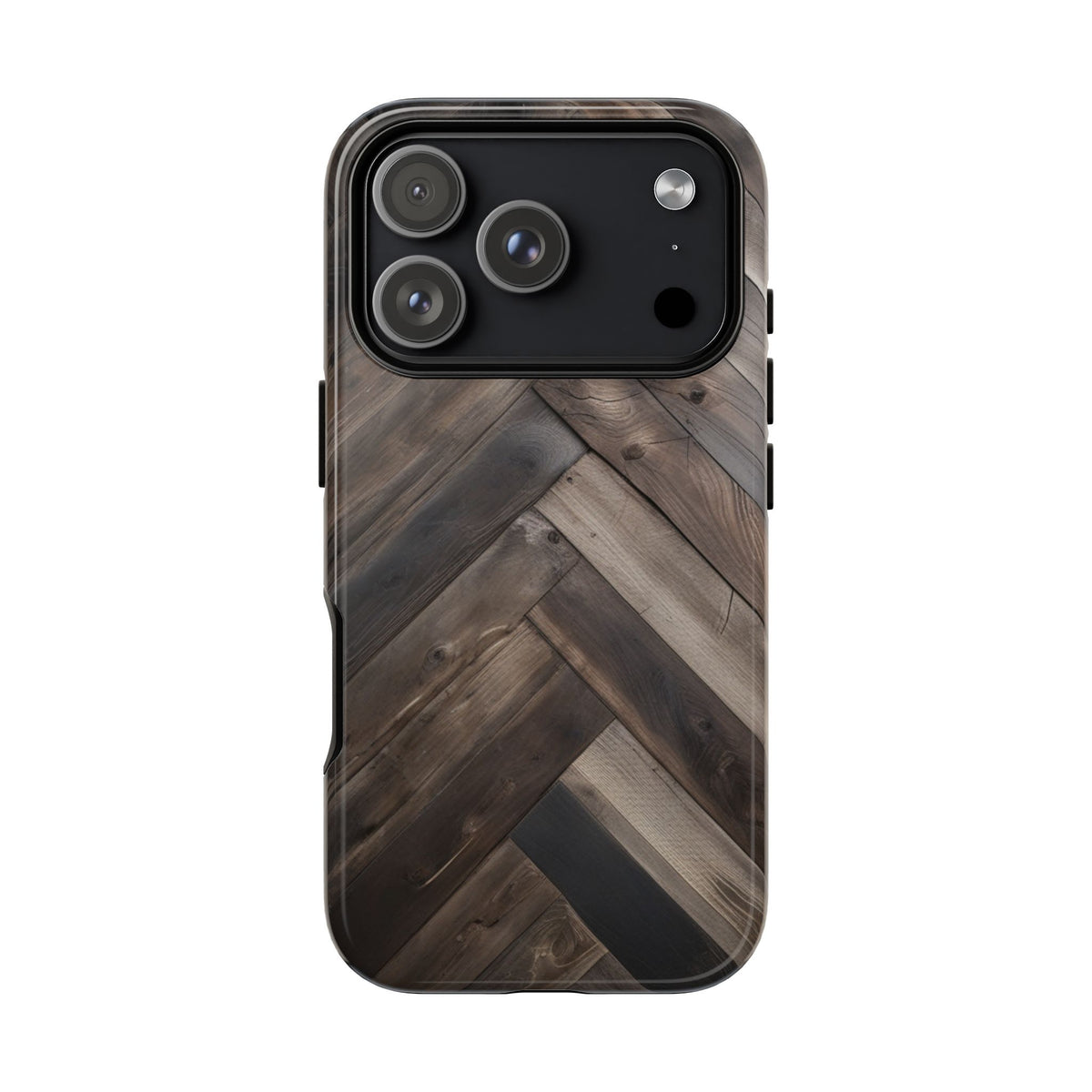 iPhone Tough Cases Phone Cases for iPhone 14\15\16\17\18– Dual Layer, Matte/Glossy Finish, Wireless Charging Compatible. Durable Phone Case with Modern Wood Design.