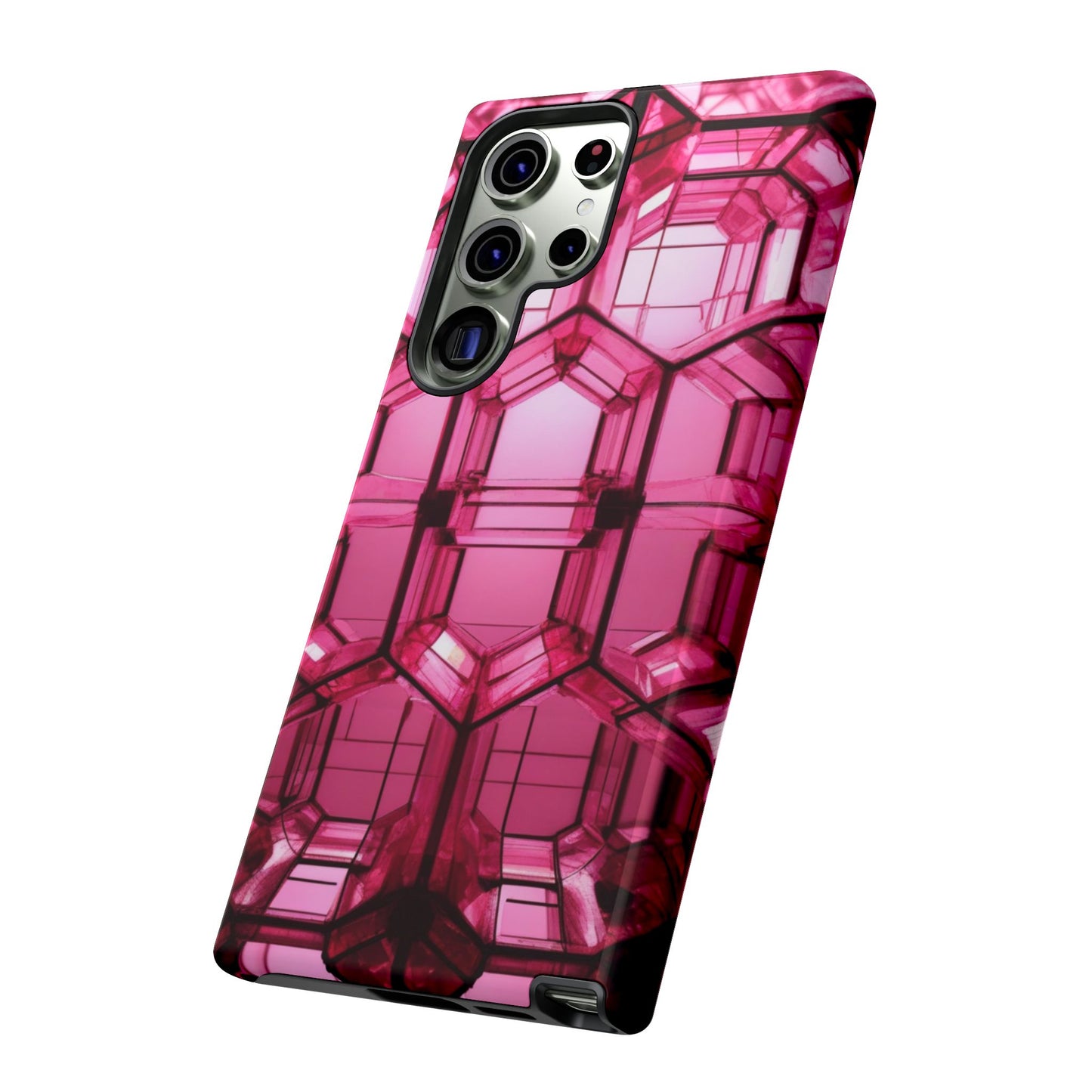 Stylish Tough Phone Case for Samsung Galaxy S25/S24/S23 - Pink, Gifts for Her, New Phone Case