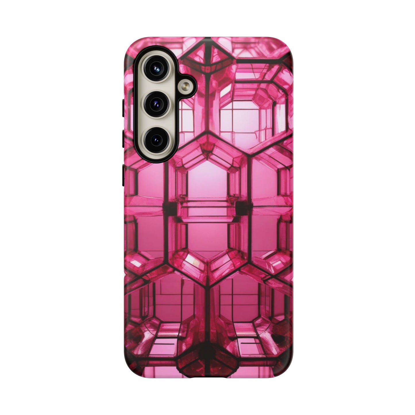 Stylish Tough Phone Case for Samsung Galaxy S25/S24/S23 - Pink, Gifts for Her, New Phone Case