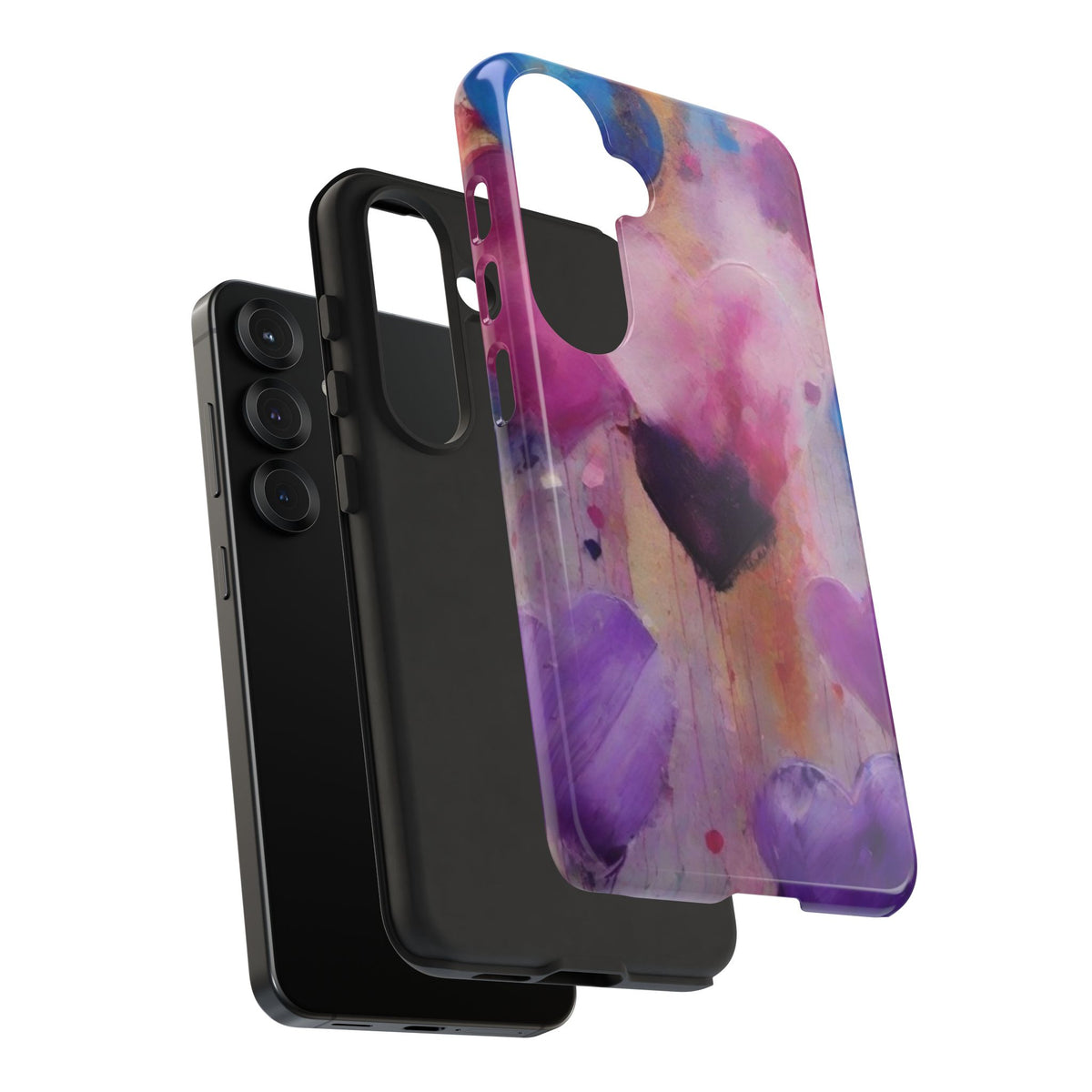 iPhone Tough Case Phone Case for iPhone 16, Samsung Galaxy S25 – Dual Layer, Matte/Glossy Finish, Wireless Charging Compatible