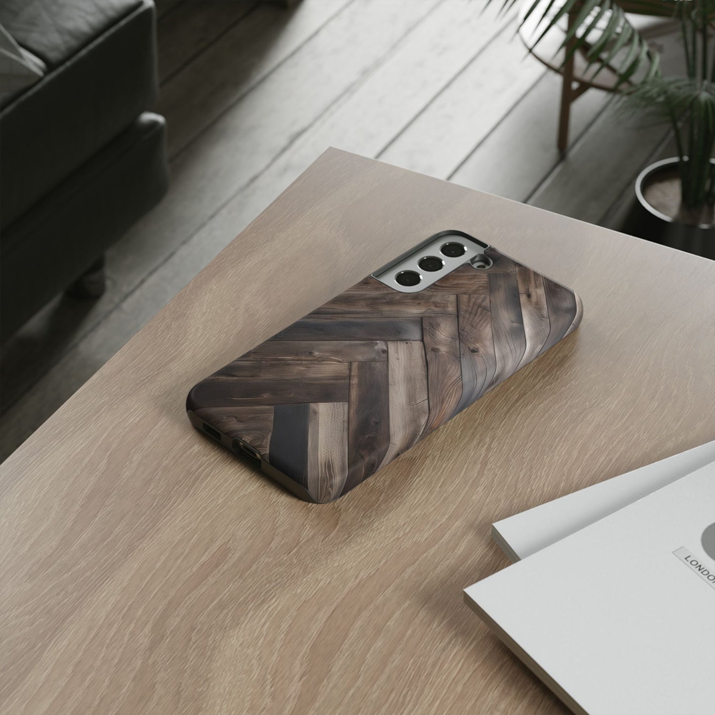 Herringbone Phone Case for Samsung Galaxy S25/S24/S23/S22 - Tough and Stylish Protection