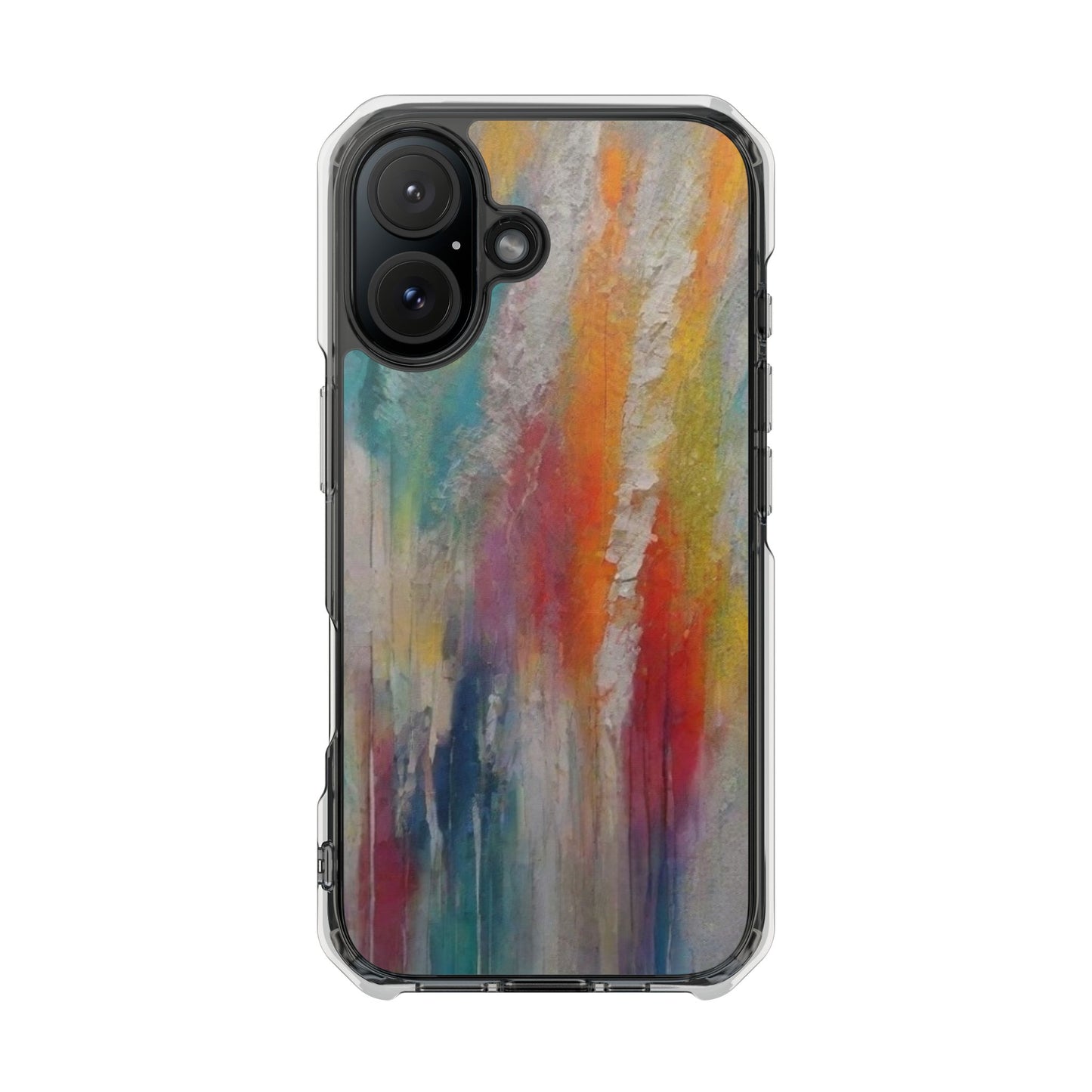 Magnetic Impact Phone Case for iPhone 16/15/14. Vibrant Magnetic Clear Phone Case, Artistic Design, Custom Phone Cover, Gift for Her, Colorful Aesthetic, Phone Accessories
