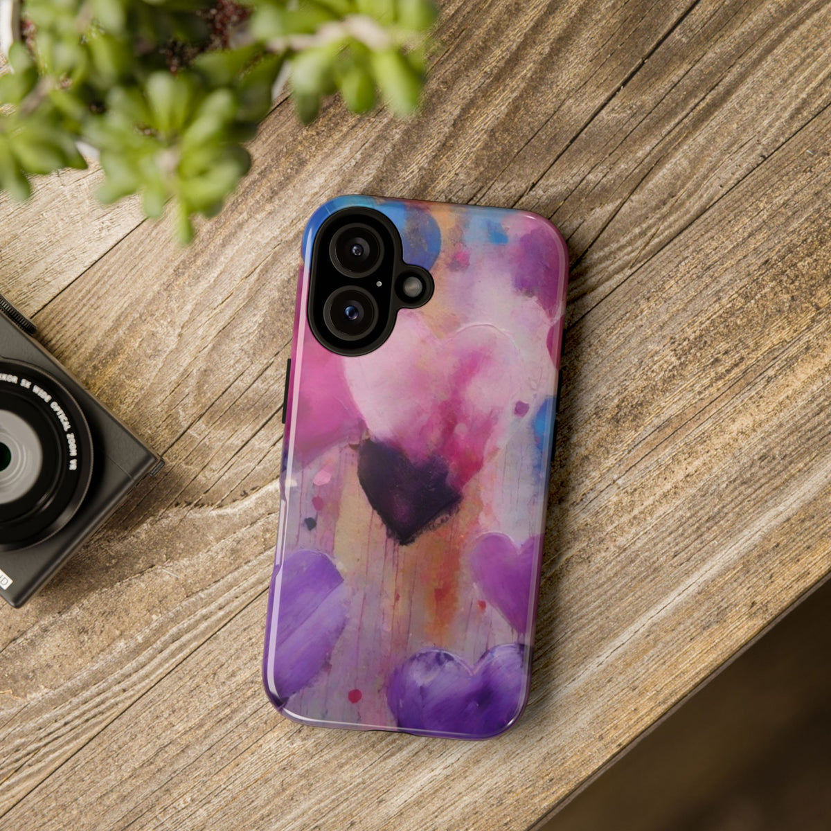 iPhone Tough Case Phone Case for iPhone 16, Samsung Galaxy S25 – Dual Layer, Matte/Glossy Finish, Wireless Charging Compatible