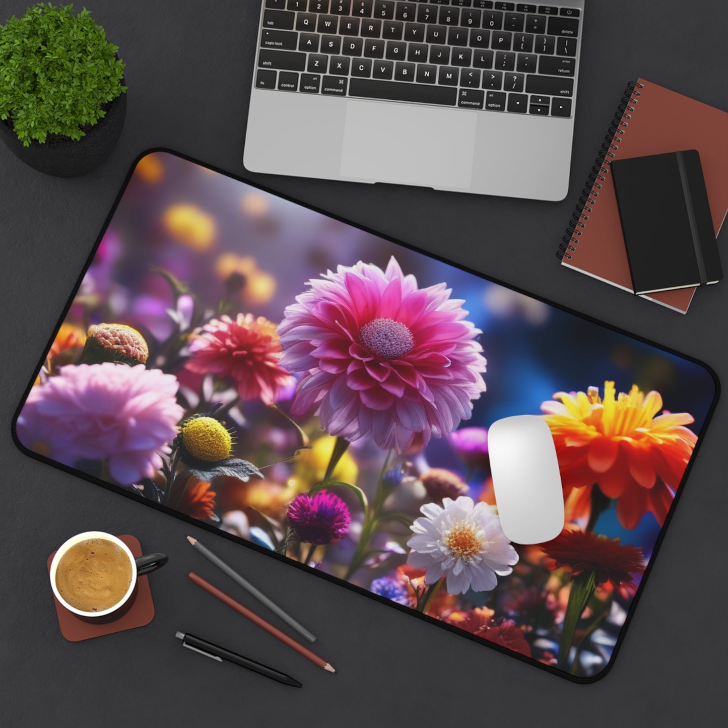 Large Gaming Mouse Pad – Premium Mouse Pad & Tech Accessory for Home & Office, Premium Desk Mat, Gaming Mouse Pad, Non-slip, Floral Garden Desk Mat — Vibrant Bloom Mouse Pad for Office & Home