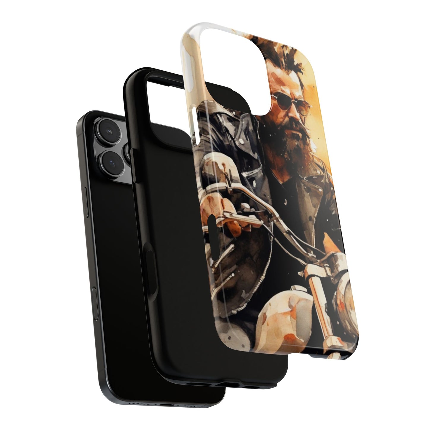 iPhone Tough Case Phone Case for iPhone 14\15\16 – Dual Layer, Matte/Glossy Finish, Wireless Charging Compatible