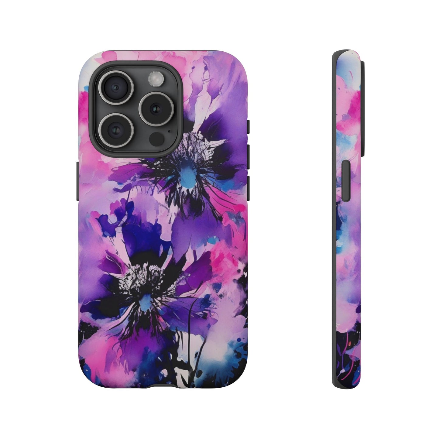 Floral Phone Case for iPhone 17\16\15\14\- Tough Cases, Stylish Cell Phone Cover, Floral Design, Gift for Her, Tech Accessory, Flower Print Phone Cover