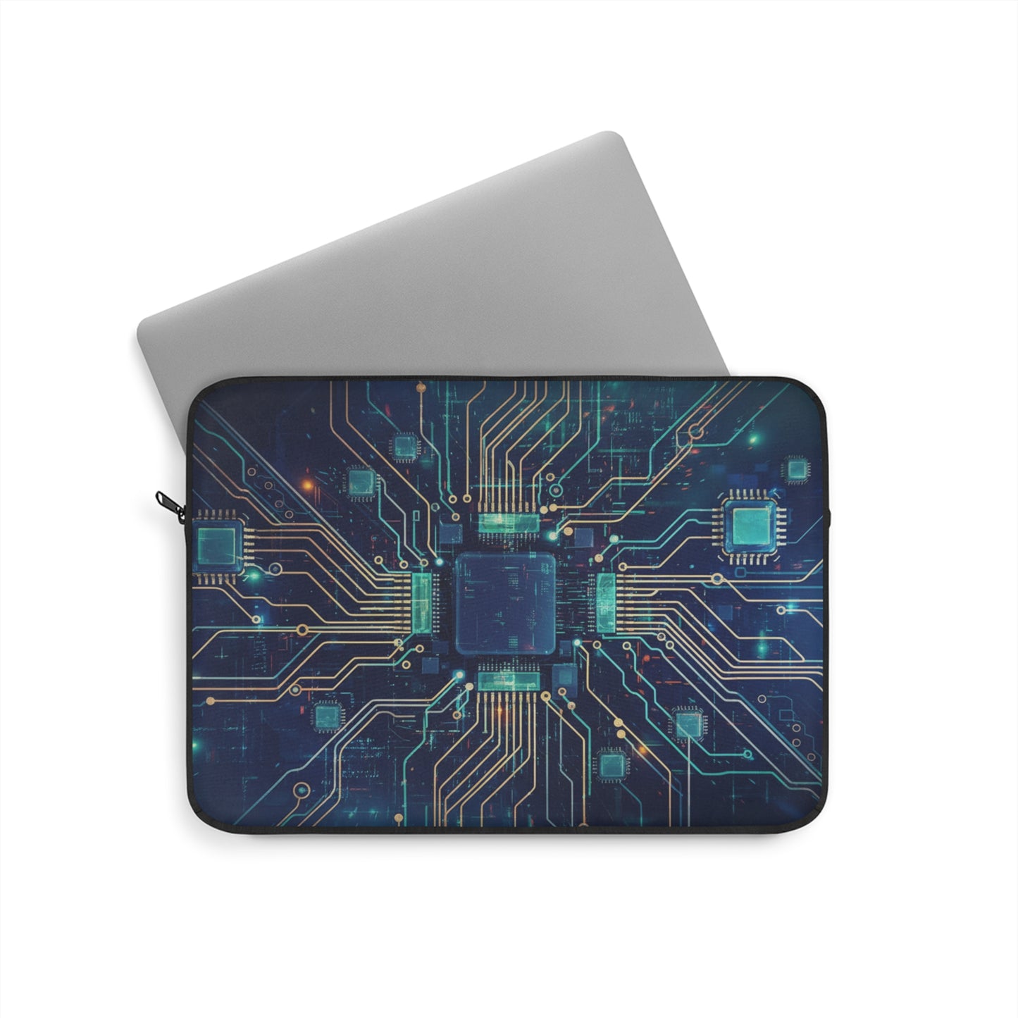 Laptop Sleeve - Modern Tech Accessory, Gift for Students, Stylish Computer Case, Office Essentials | Chic Device Protection for Tech Lovers, Modern Gift, College Essentials, Travel Accessory. Circuit...