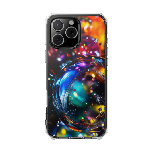 Magnetic Phone Case for iPhone 16/15/14 | Stylish Clear Impact Case, Trendy Protection for iPhone, Unique Gifts for Tech Lovers, Modern Aesthetic