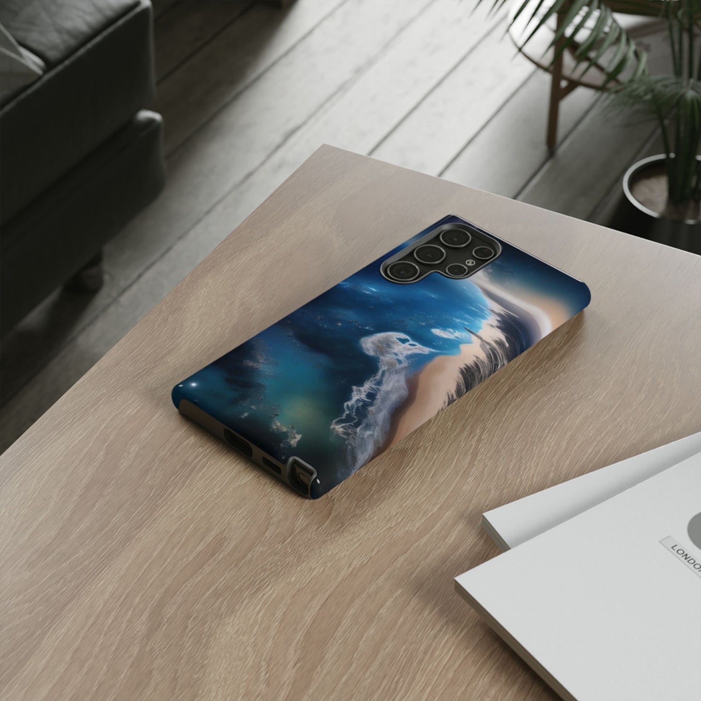 Tough Case Phone Case for Samsung Galaxy S26/S25/S24/S23/S22 – Dual Layer, Matte/Glossy Finish, Wireless Charging CompatibleOcean Wave Phone Case - Tough, Stylish Protection for Beach Lovers