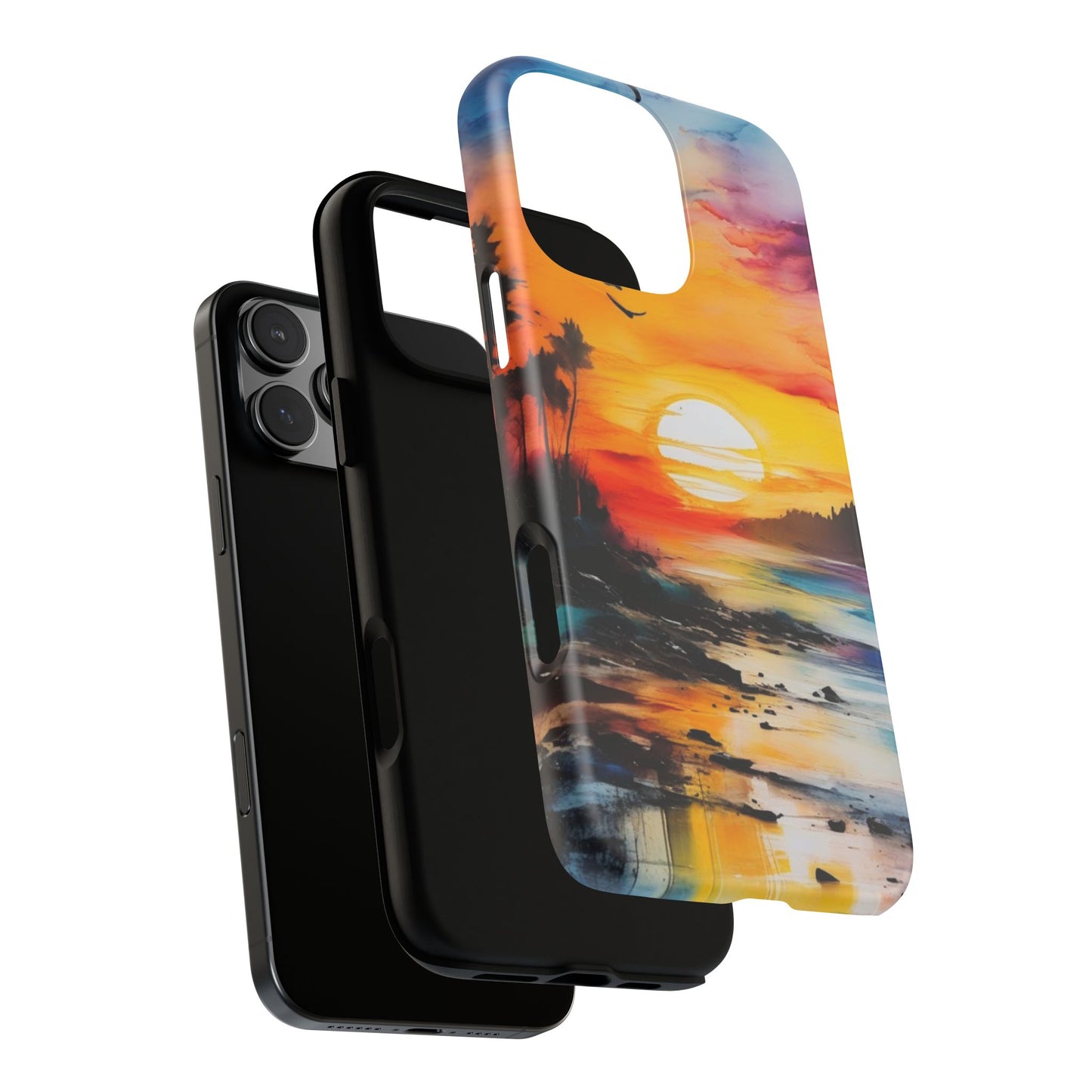 iPhone Tough Case Phone Case for iPhone 16/16 Plus/16 Pro/16 Pro Max – Dual Layer, Matte/Glossy Finish, Wireless Charging Compatible