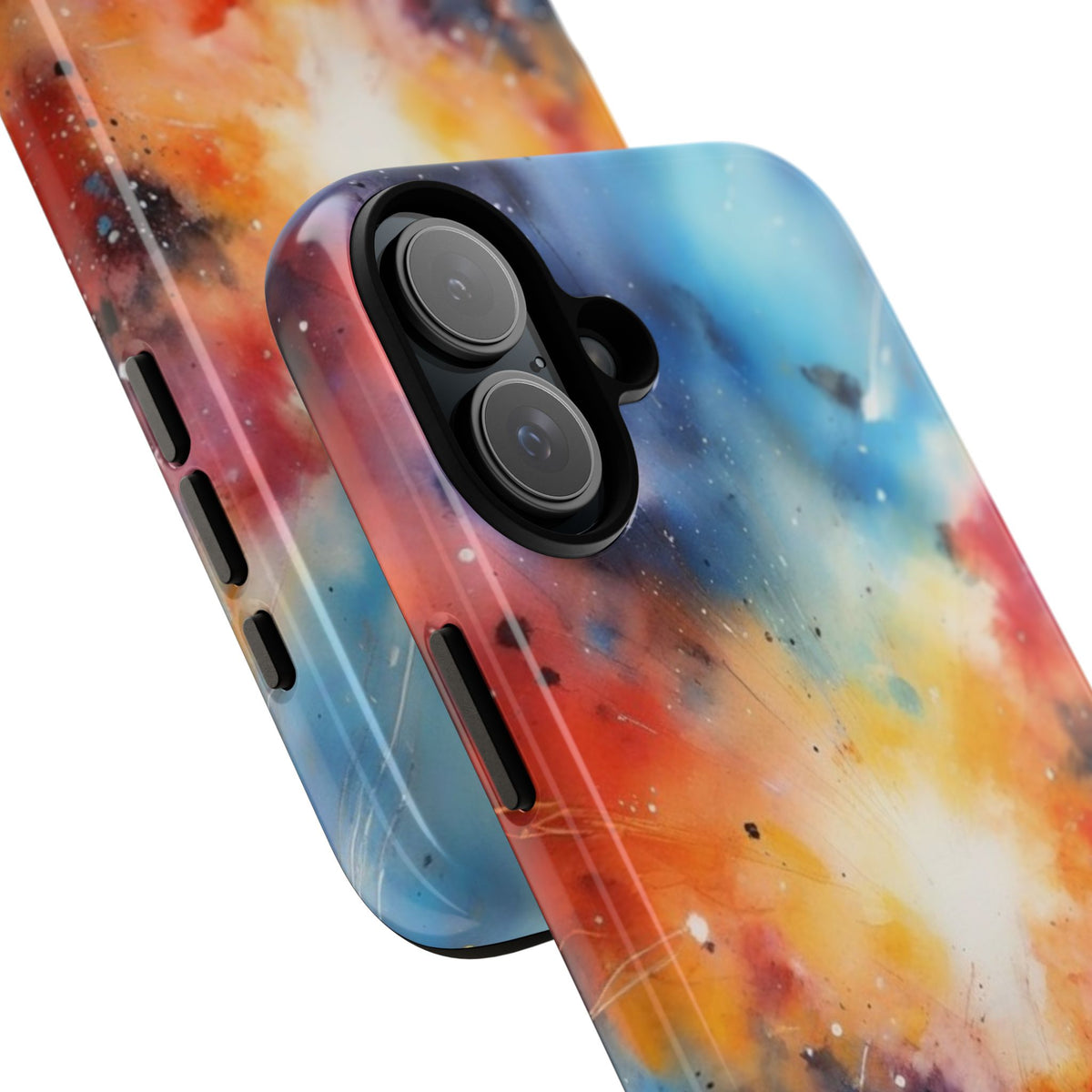 iPhone Tough Case Phone Case for iPhone 14\15\16 – Dual Layer, Matte/Glossy Finish, Wireless Charging Compatible, Galaxy Explosion Phone Case - Tough and Stylish Protection