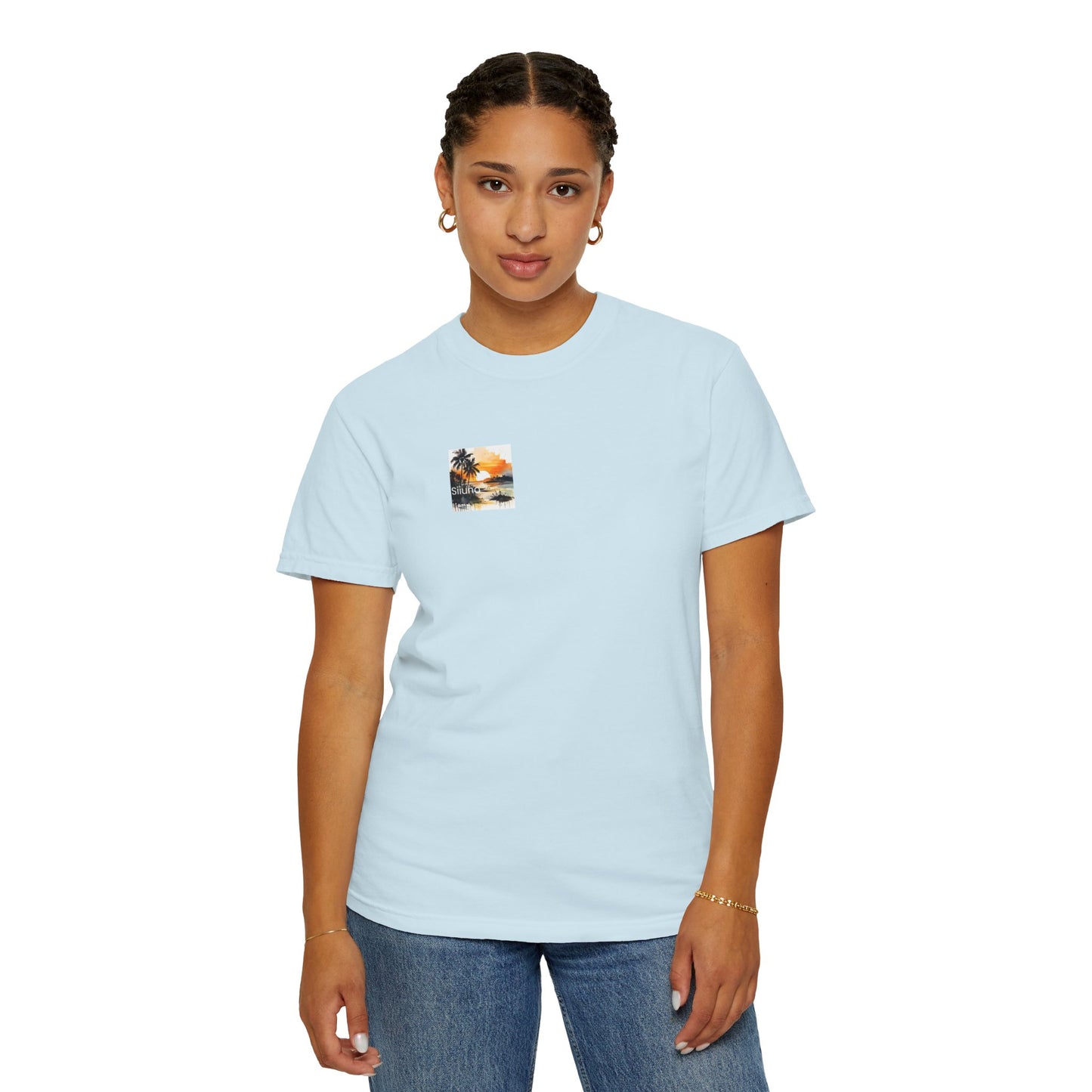 Tropical Sunset T-shirt | Unisex Garment-Dyed Tee | Beach Vibe, Summer Fashion, Vacation Essential, Gift Idea, Relaxed Style