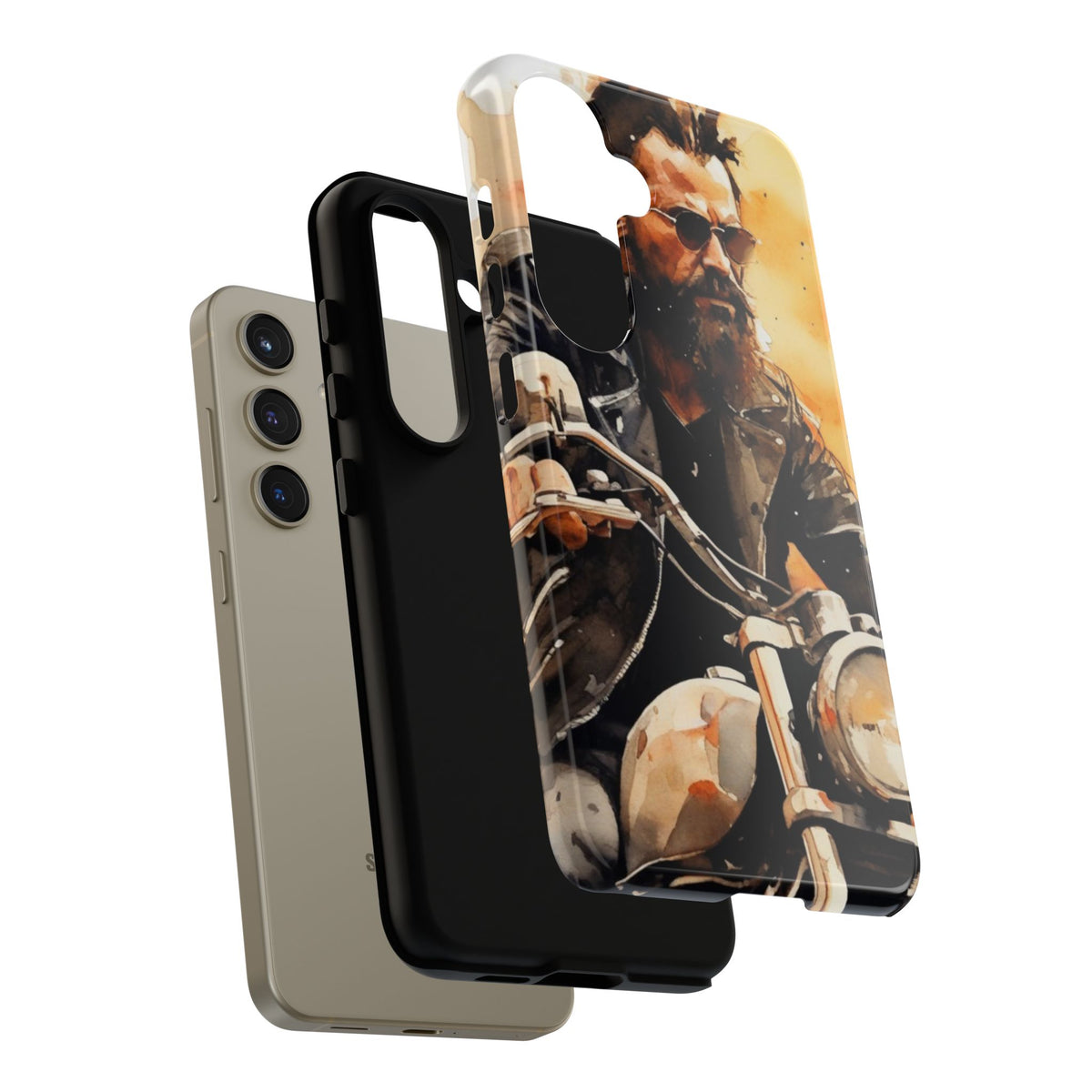 Tough Case Phone Case for Samsung Galaxy S25/S24 – Dual Layer, Matte/Glossy Finish, Wireless Charging Compatible