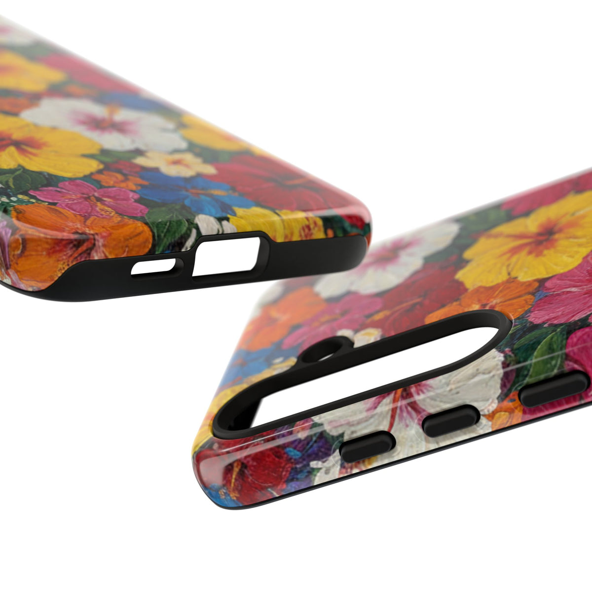 Tough Cases Phone Cases for Samsung Galaxy S26/S25/S24/S23/S22 – Dual Layer, Matte/Glossy Finish, Wireless Charging CompatibleFloral Hibiscus Tough Phone Case — Bright Tropical Flowers Protective Cover