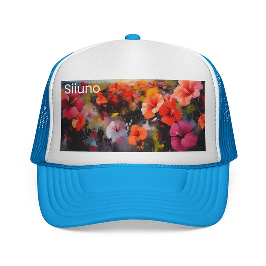 Floral Print Trucker Cap - Vibrant Summer Style