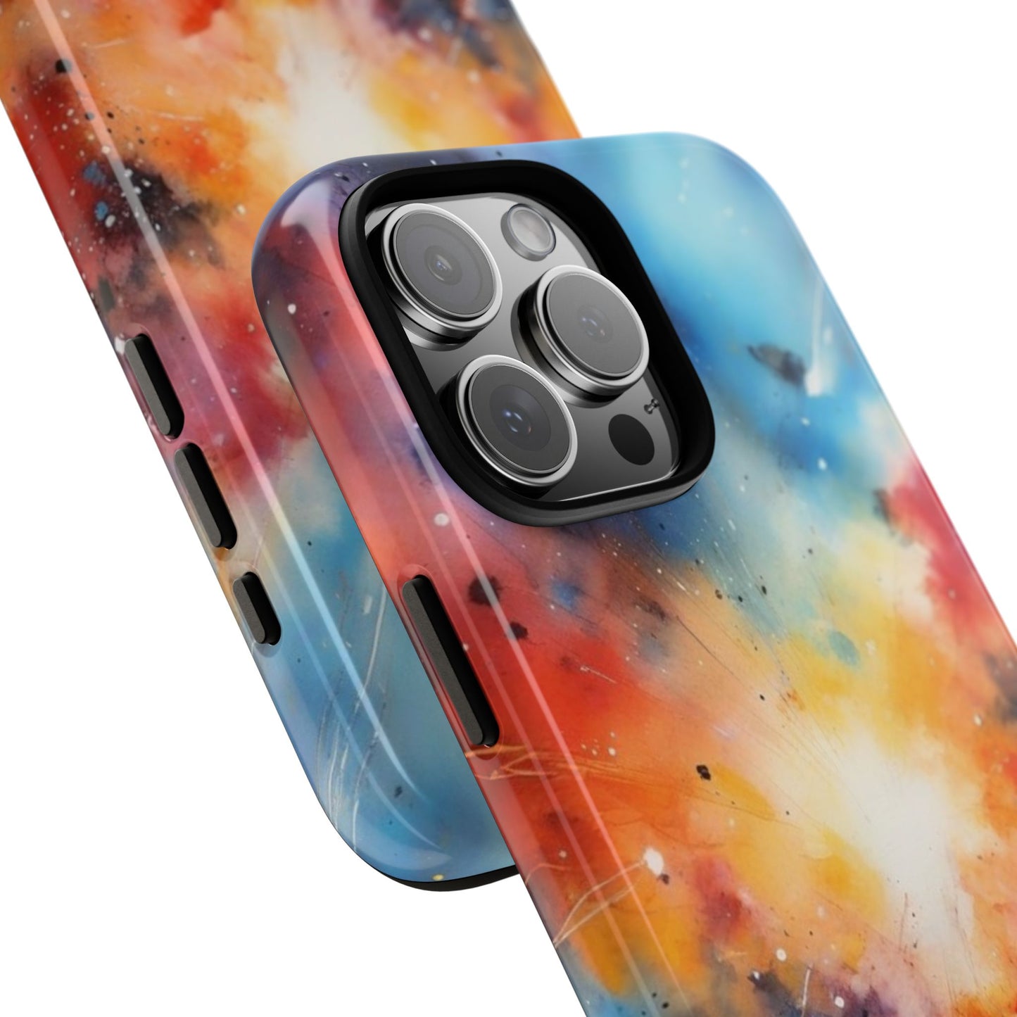 iPhone Tough Case Phone Case for iPhone 14\15\16 – Dual Layer, Matte/Glossy Finish, Wireless Charging Compatible, Galaxy Explosion Phone Case - Tough and Stylish Protection