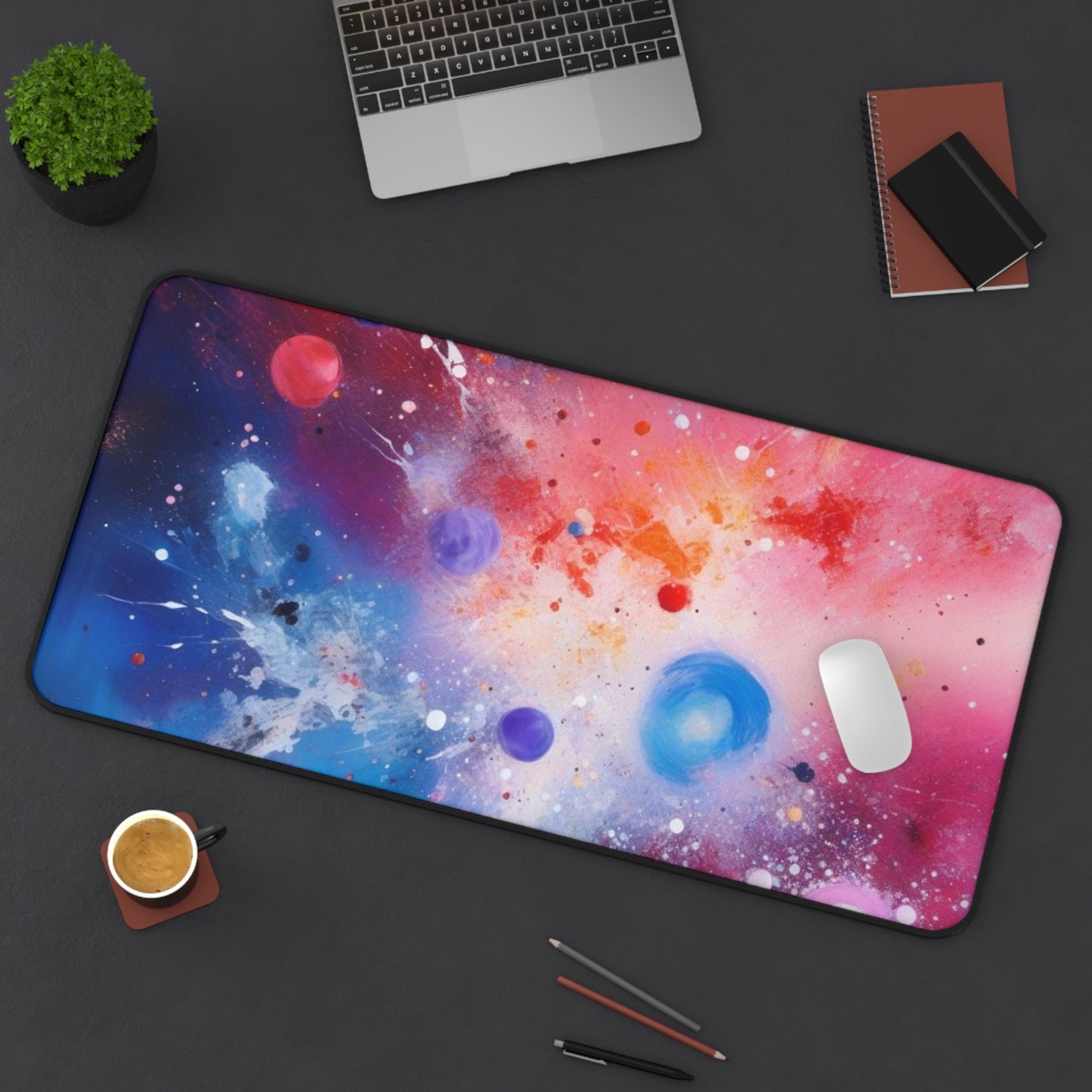 Large Gaming Mouse Pad – Premium Mouse Pad & Tech Accessory for Home & Office, Premium Desk Mat, Gaming Mouse Pad, Non-slip, Cosmic Galaxy Desk Mat - Vibrant Space Design for Home Office or Gaming