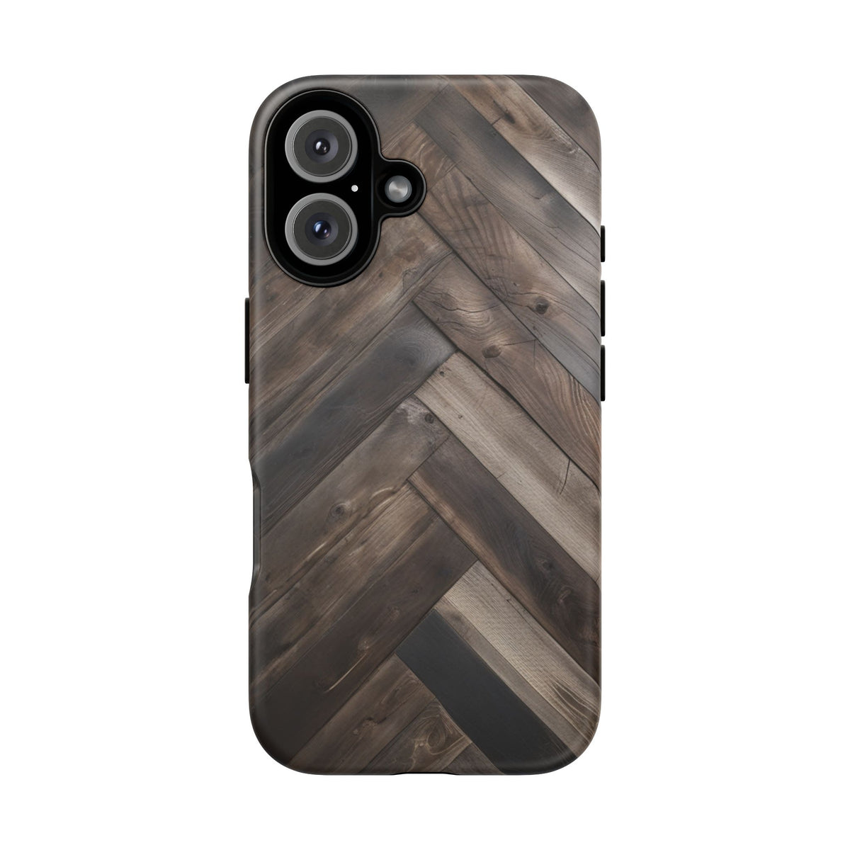 iPhone Tough Cases Phone Cases for iPhone 14\15\16\17\18– Dual Layer, Matte/Glossy Finish, Wireless Charging Compatible. Durable Phone Case with Modern Wood Design.
