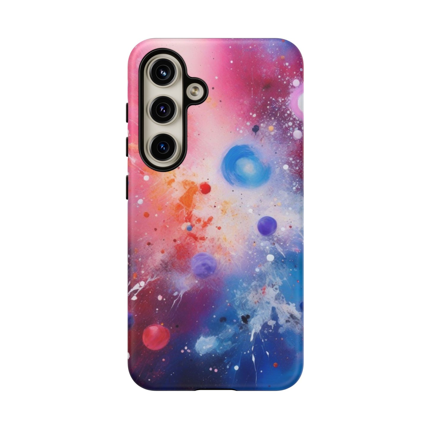 Tough Case Phone Case for Samsung Galaxy S25/S24 – Dual Layer, Matte/Glossy Finish, Wireless Charging Compatible, Cosmic Phone Case - Galaxy Inspired