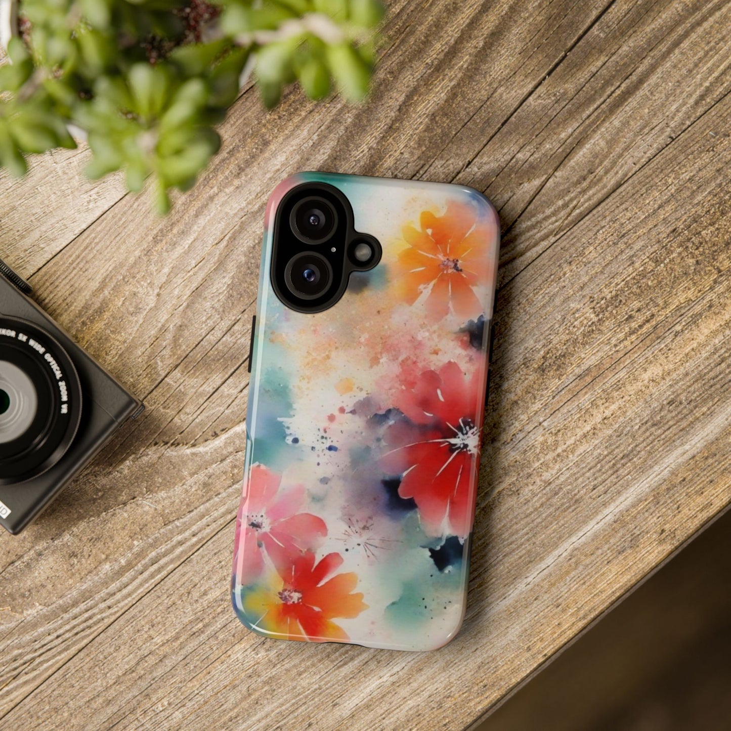 iPhone Tough Case Phone Case for iPhone 16– Dual Layer, Matte/Glossy Finish, Wireless Charging Compatible