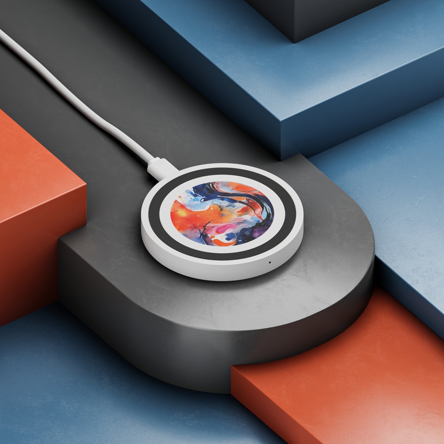 Abstract Colorwave Wireless Charging Pad — Quake Design