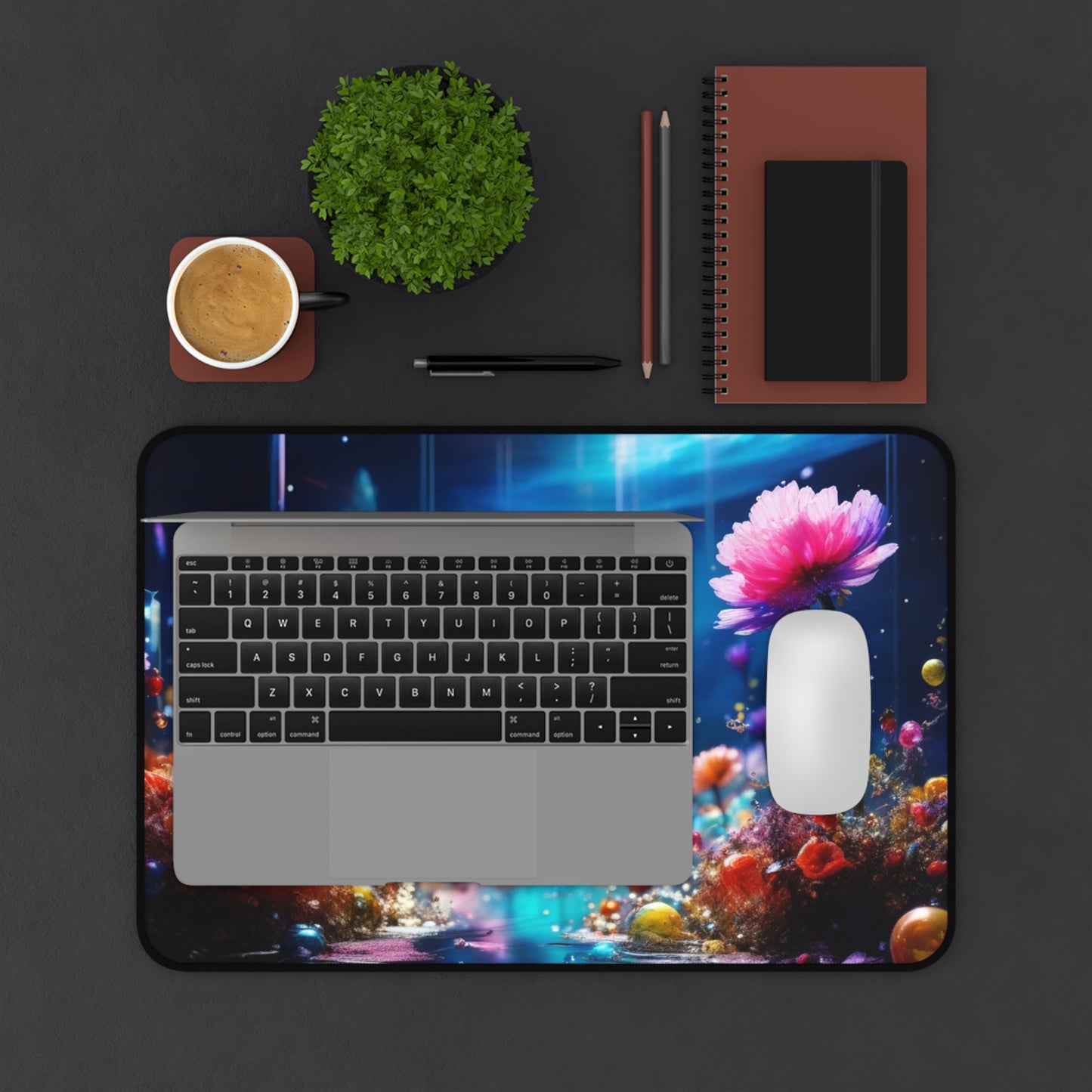 Large Gaming Mouse Pad – Premium Mouse Pad & Tech Accessory for Home & Office, Premium Desk Mat, Gaming Mouse Pad, Non-slip. Floral Dreamscape Desk Mat — Vibrant Underwater Garden Mouse Pad