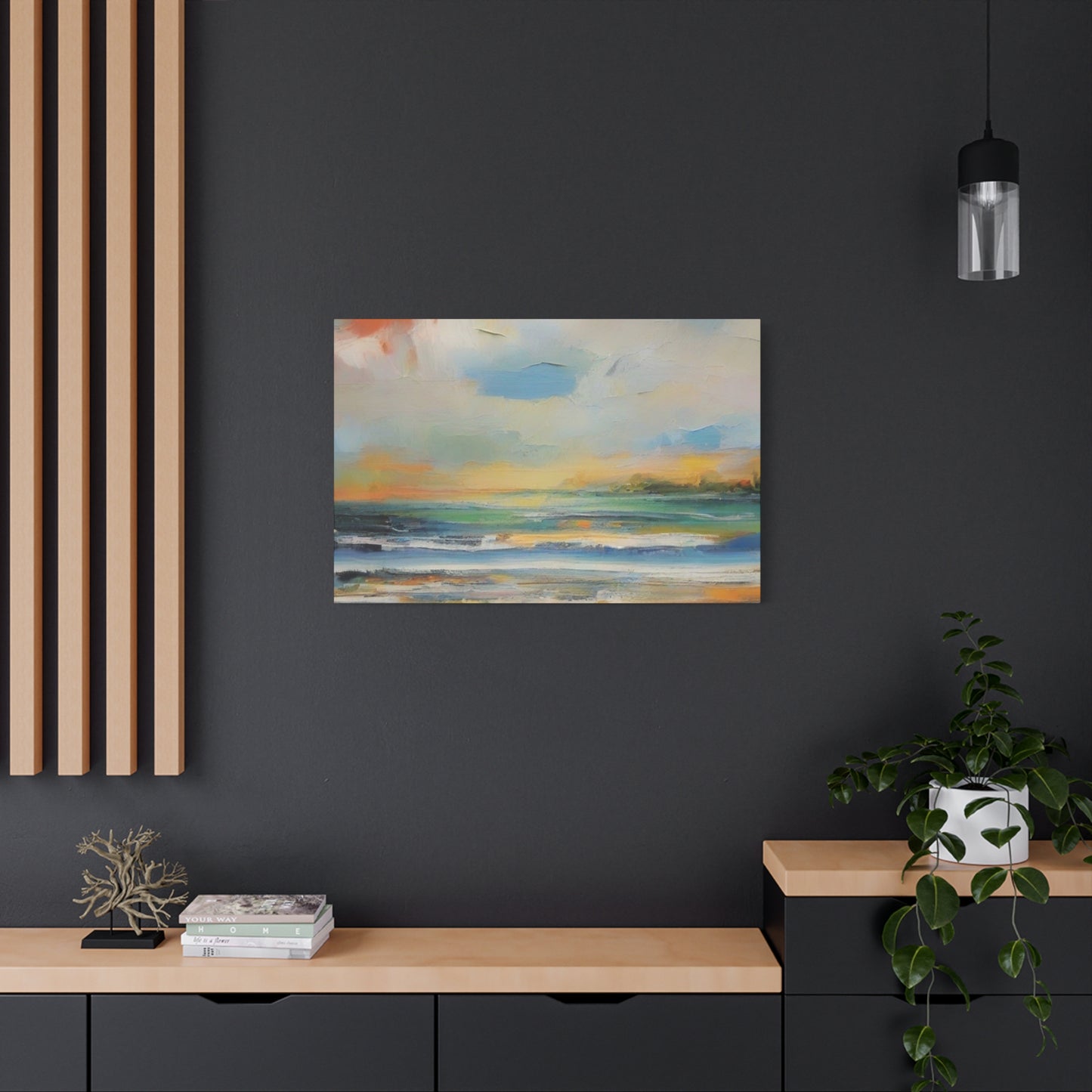 Abstract Art Canvas Print – Modern Wall Art, Matte Canvas, Ready to Hang, Home & Office Décor, Modern Wall Décor, Serene Coastal Canvas Art