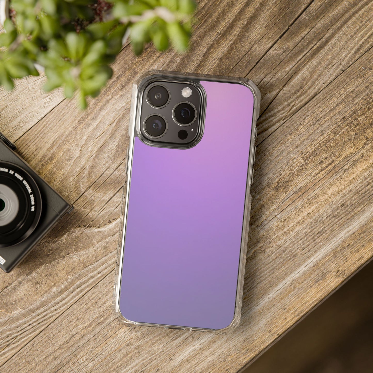 Magnetic Phone Cases for iPhone16/15/14, Impact Protection, Purple Gradient iPhone Case, Durable Clear Cover, Trendy Accessory, Gift for Tech Lovers