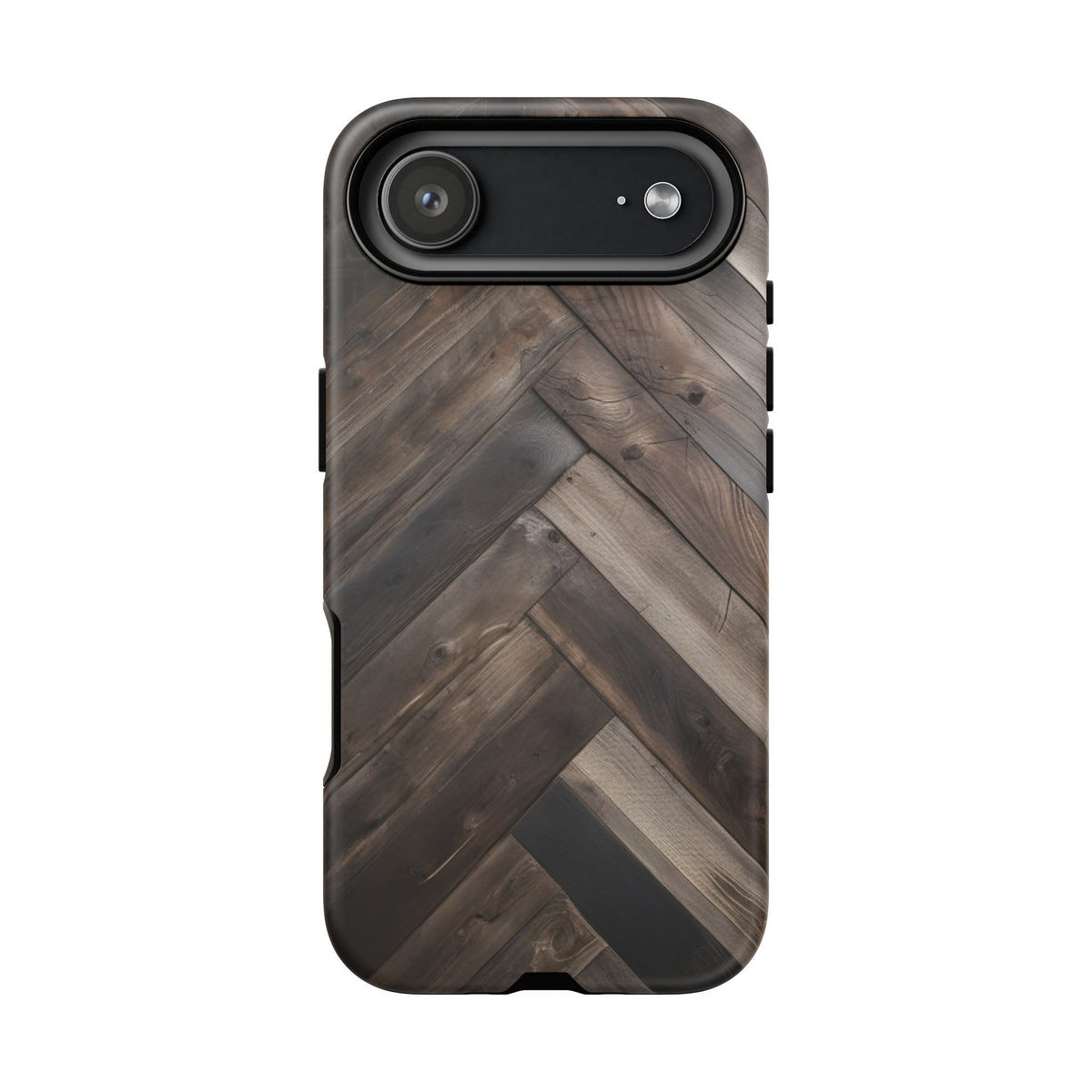 iPhone Tough Cases Phone Cases for iPhone 14\15\16\17\18– Dual Layer, Matte/Glossy Finish, Wireless Charging Compatible. Durable Phone Case with Modern Wood Design.