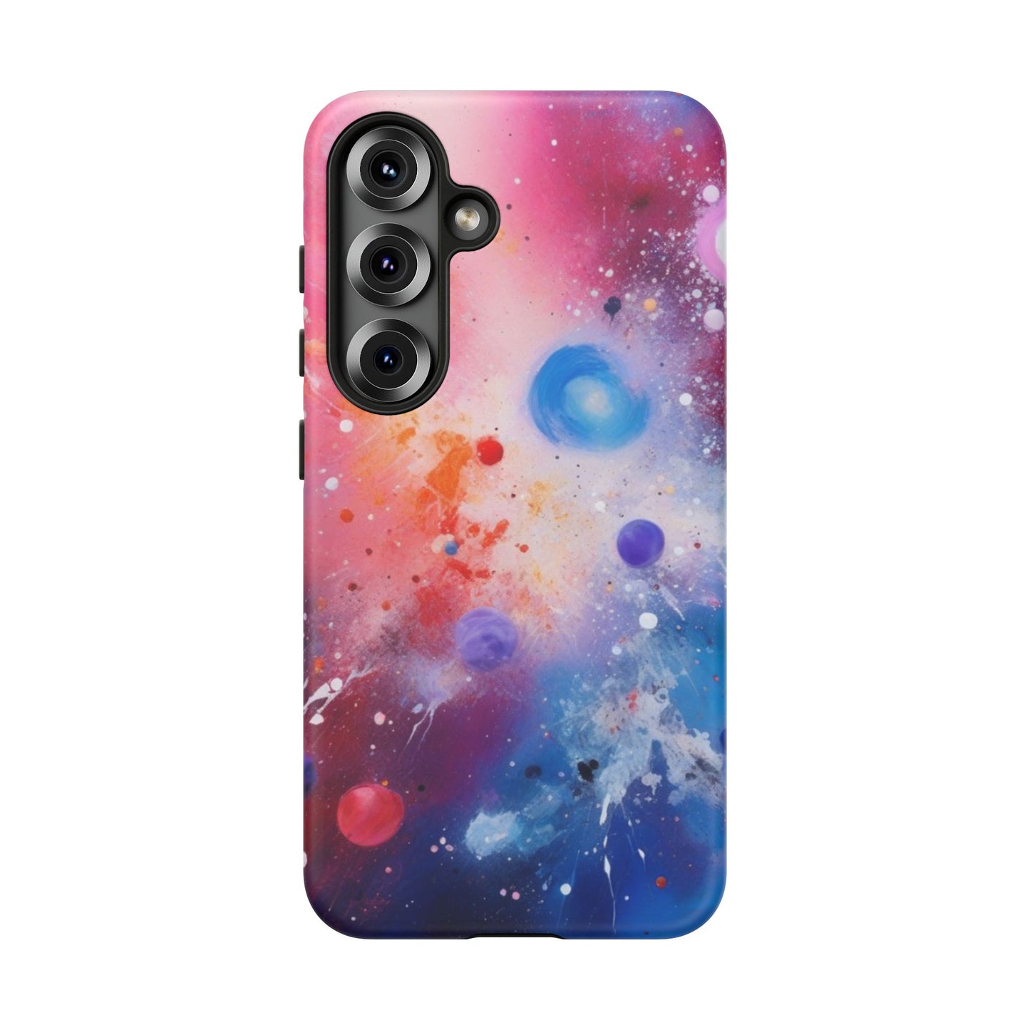 Tough Case Phone Case for Samsung Galaxy S25/S24 – Dual Layer, Matte/Glossy Finish, Wireless Charging Compatible, Cosmic Phone Case - Galaxy Inspired