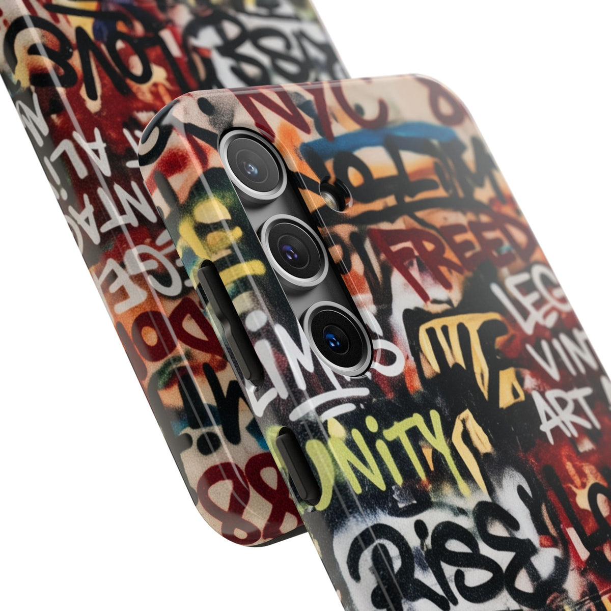 Tough Cases Phone Cases for Samsung Galaxy S26/S25/S24 – Dual Layer, Matte/Glossy Finish, Wireless Charging Compatible. Graffiti Phone Case