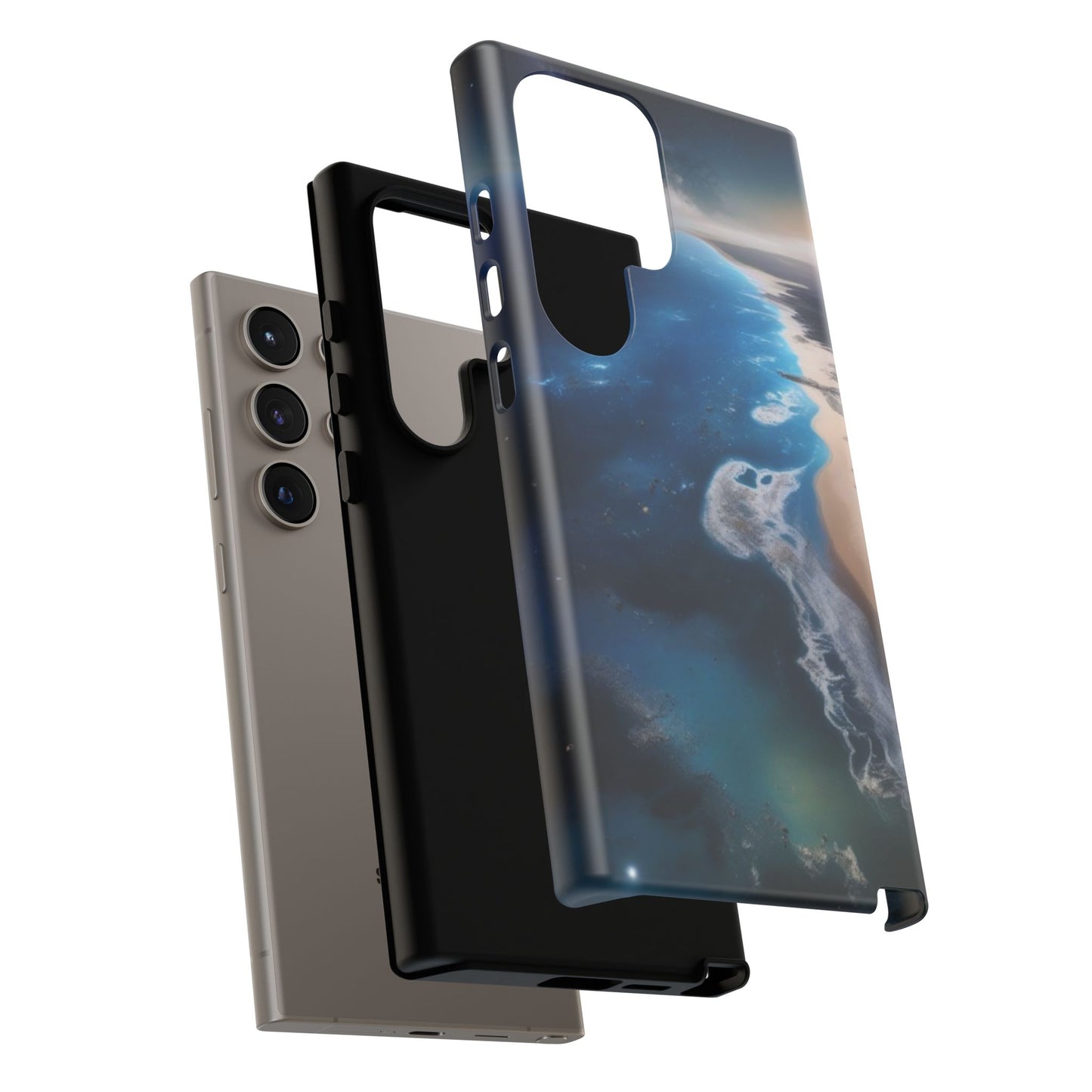 Tough Case Phone Case for Samsung Galaxy S26/S25/S24/S23/S22 – Dual Layer, Matte/Glossy Finish, Wireless Charging CompatibleOcean Wave Phone Case - Tough, Stylish Protection for Beach Lovers