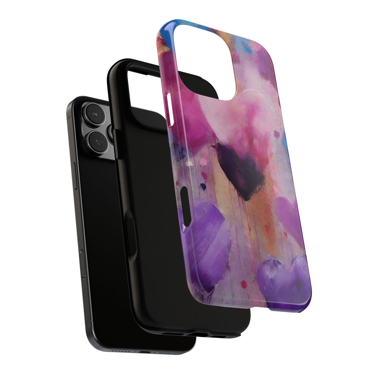 iPhone Tough Case Phone Case for iPhone 16, Samsung Galaxy S25 – Dual Layer, Matte/Glossy Finish, Wireless Charging Compatible