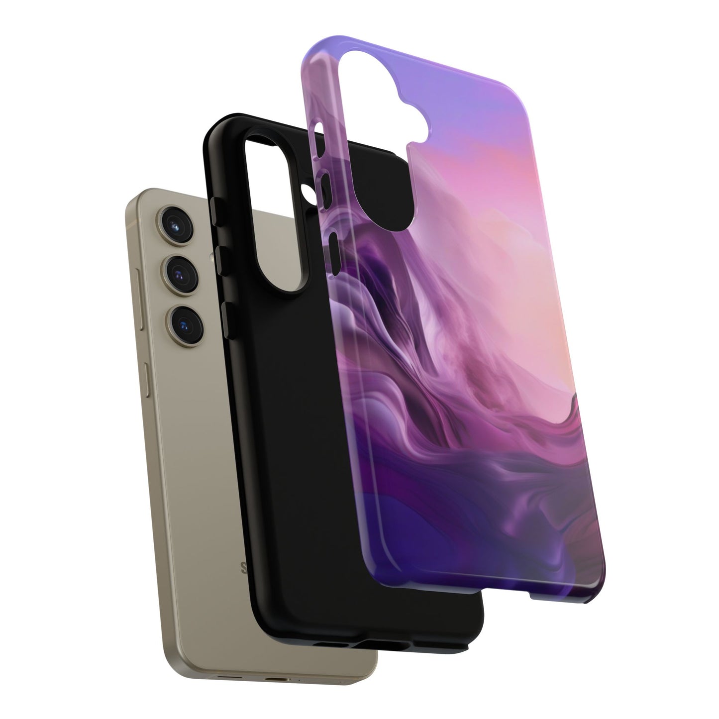 Tough Case Phone Case for Samsung Galaxy S25/S24 – Dual Layer, Matte/Glossy Finish, Wireless Charging Compatible