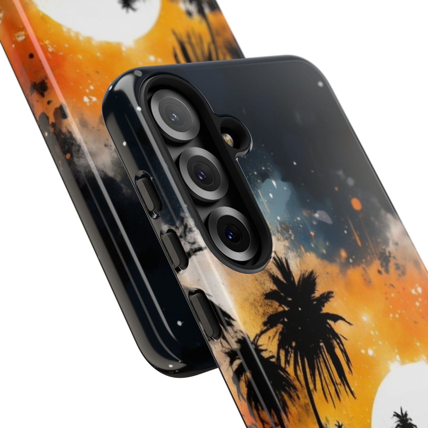 Tough Cases Phone Cases for Samsung Galaxy S25/S24/S23 – Dual Layer, Matte/Glossy Finish, Wireless Charging Compatible: Tropical Sunset Phone Case, Customizable iPhone Cover, Summer Vibes Accessory, Beach Lover Gift