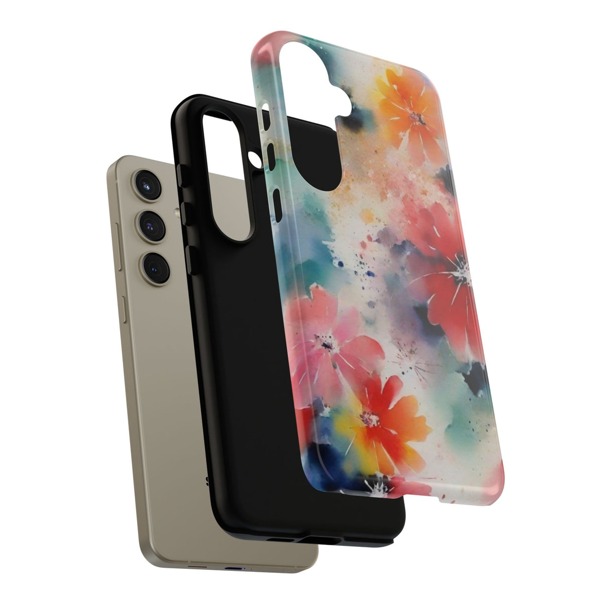 Tough Case Phone Case for Samsung Galaxy S25/S24 – Dual Layer, Matte/Glossy Finish, Wireless Charging Compatible